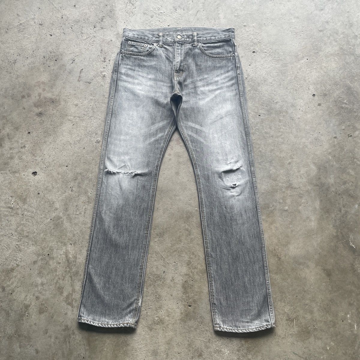 Japanese Brand W33 Vintage Japanese Distressed Faded Black Jeans Pants Size US 33 - 1 Thumbnail