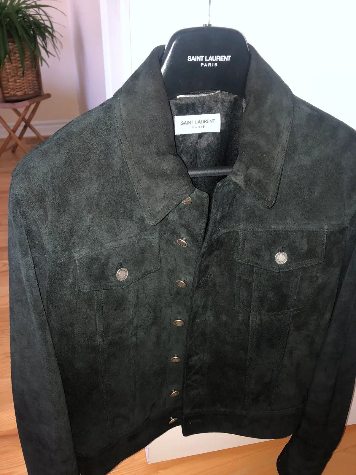 Hedi Slimane × Saint Laurent Paris *Rarest Saint Laurent x Hedi slimane Suede trucker jacket 46 Size US S / EU 44-46 / 1 - 8 Thumbnail