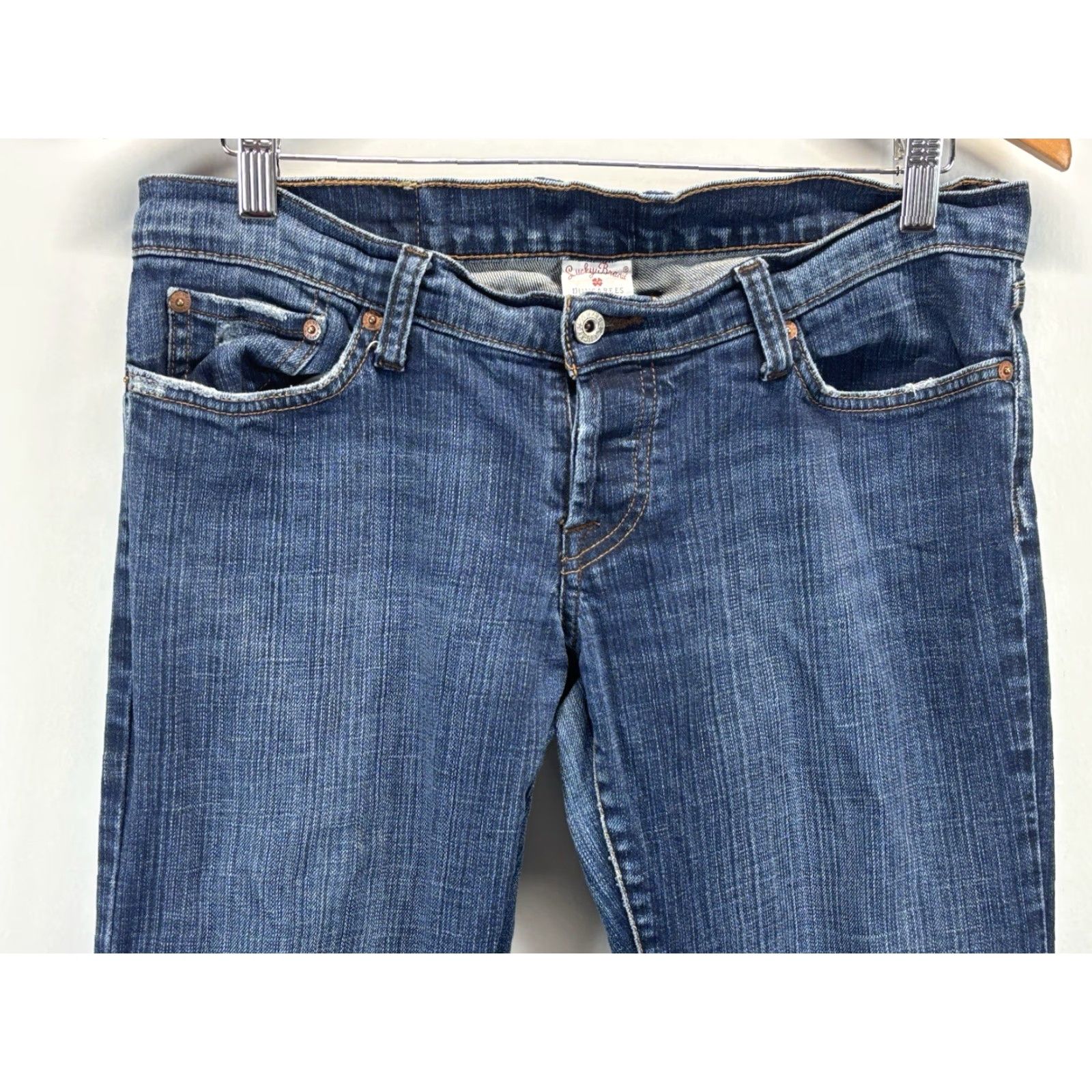 Lucky Brand VINTAGE Lucky Brand Jeans Women 30x32 Blue Denim Lil' Maggie Low Rise Bootcut Stretch 90s Hipster Size 30" / US 8 / IT 44 - 2 Thumbnail