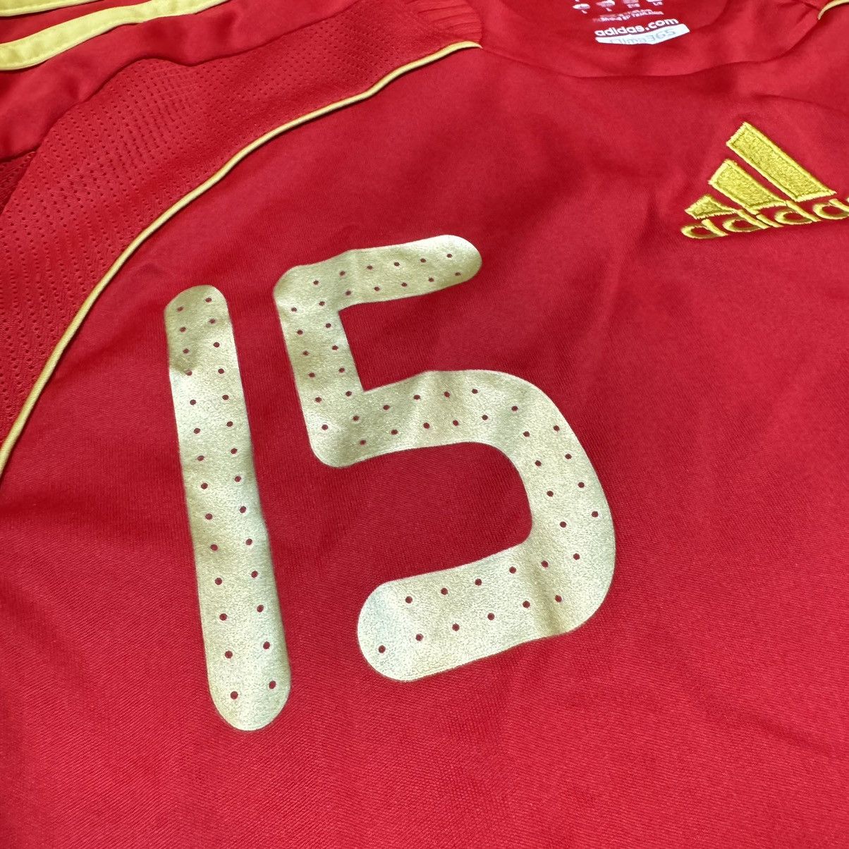 Adidas Spain Euro 2008 home shirt #15 Sergio Ramos Size US L / EU 52-54 / 3 - 4 Thumbnail
