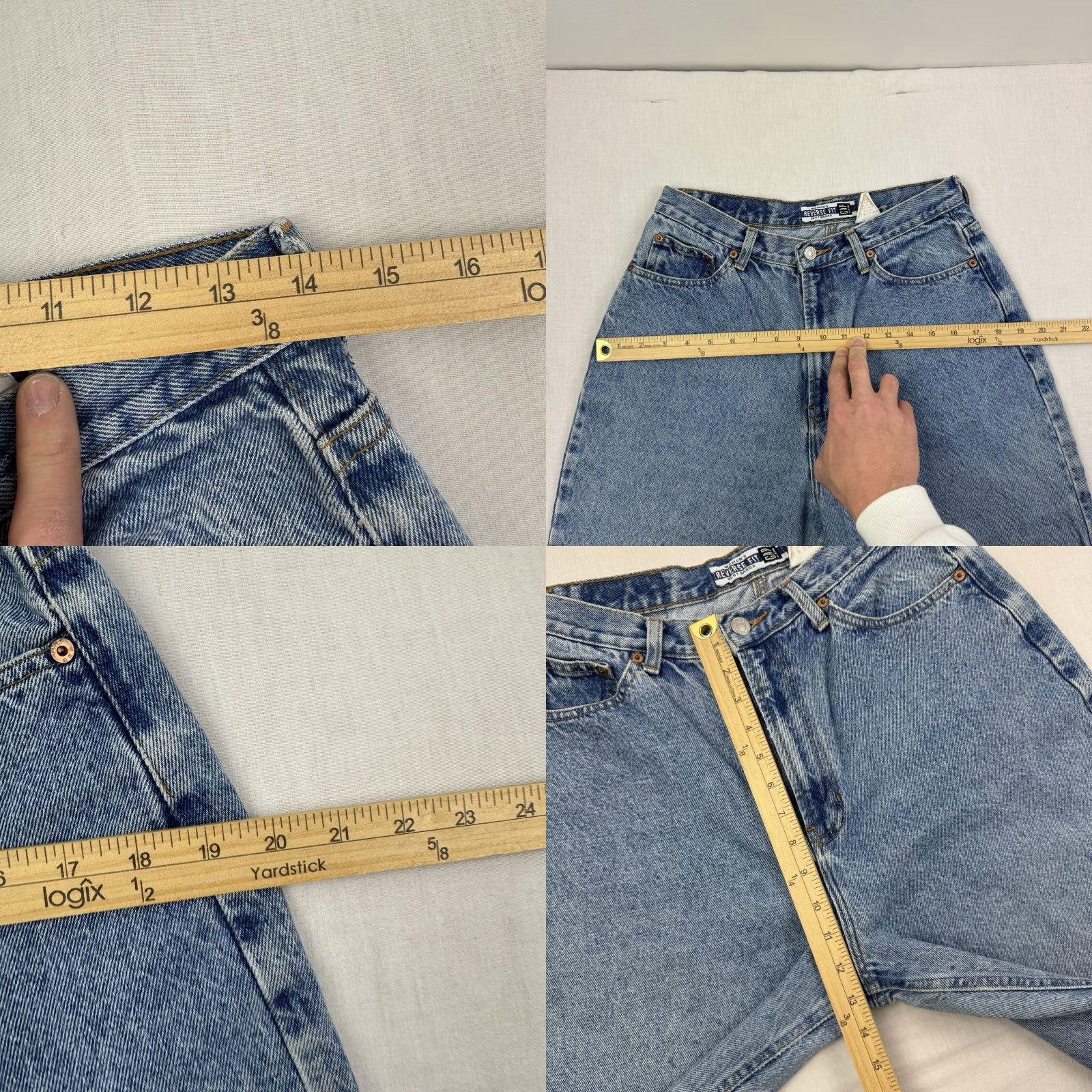 Gap VINTAGE Gap Reverse Fit Jeans Women's 12 Ankle Blue 90s Y2K High Waist Mom Denim Pants Size 34" / US 12 / IT 48 - 8 Thumbnail