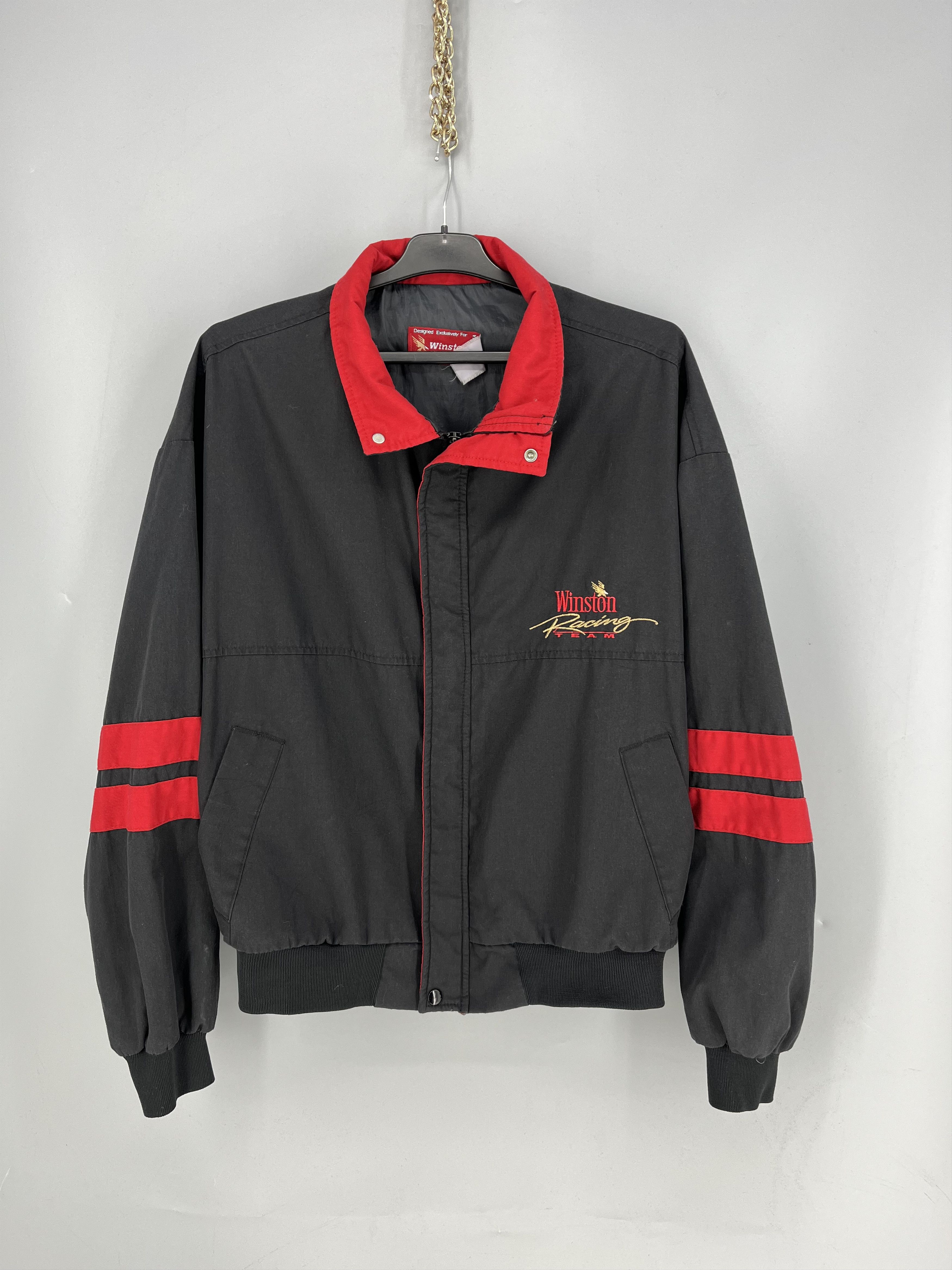 Vintage Winston by Swingster Mens Jacket Unknown Black Zip Up Racing Size US XL / EU 56 / 4 - 1 Thumbnail