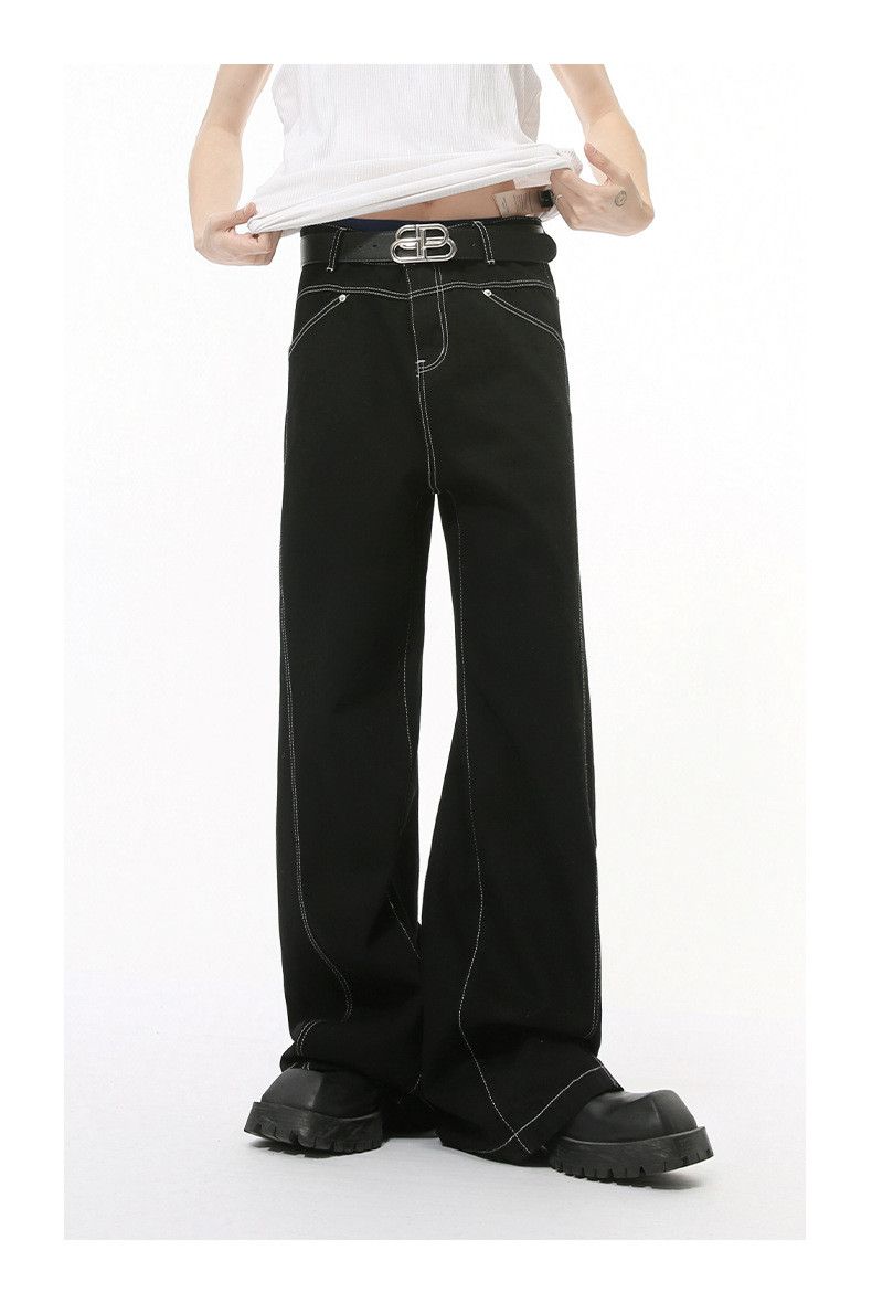 Japanese Brand × Jean Black casual jeans with bright stitching Size US 32 / EU 48 - 1 Thumbnail