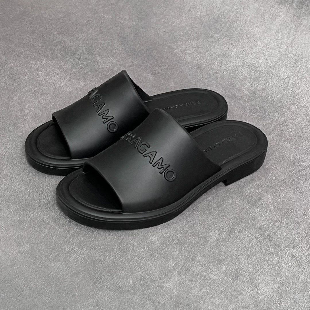 Salvatore Ferragamo Salvatore Ferragamo Black Sandals 6 Men Size US 6 / EU 39 - 1 Thumbnail