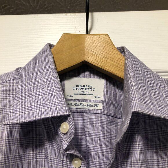 Charles Tyrwhitt Charles Tyrwhitt men's cotton dress shirt size: 16.5-33 Size US L / EU 52-54 / 3 - 6 Thumbnail
