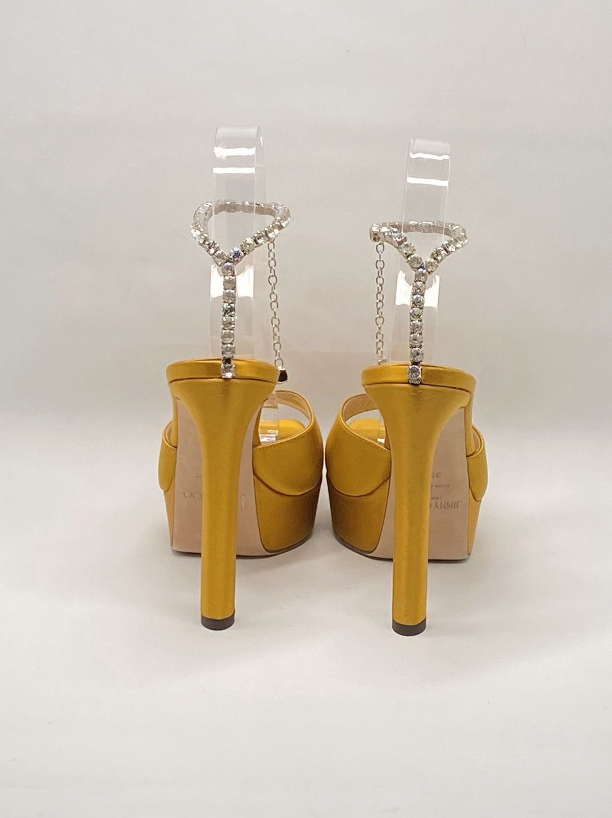 Jimmy Choo Jimmy Choo Saeda Satin Crystal Platform Sandals size 38.5 Size US 8.5 / IT 38.5 - 8 Thumbnail