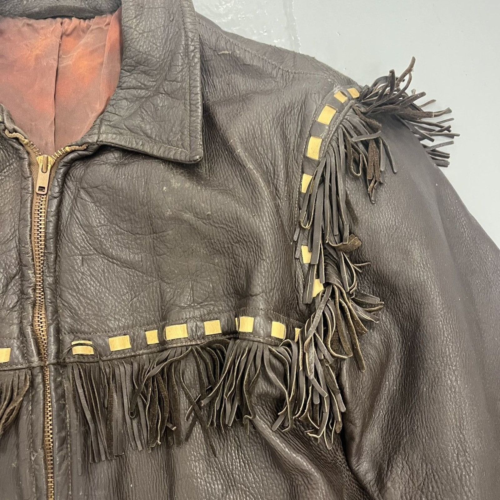 Other Vintage 60s Brown Western Cowboy Tassel Jacket Size US M / EU 48-50 / 2 - 2 Thumbnail