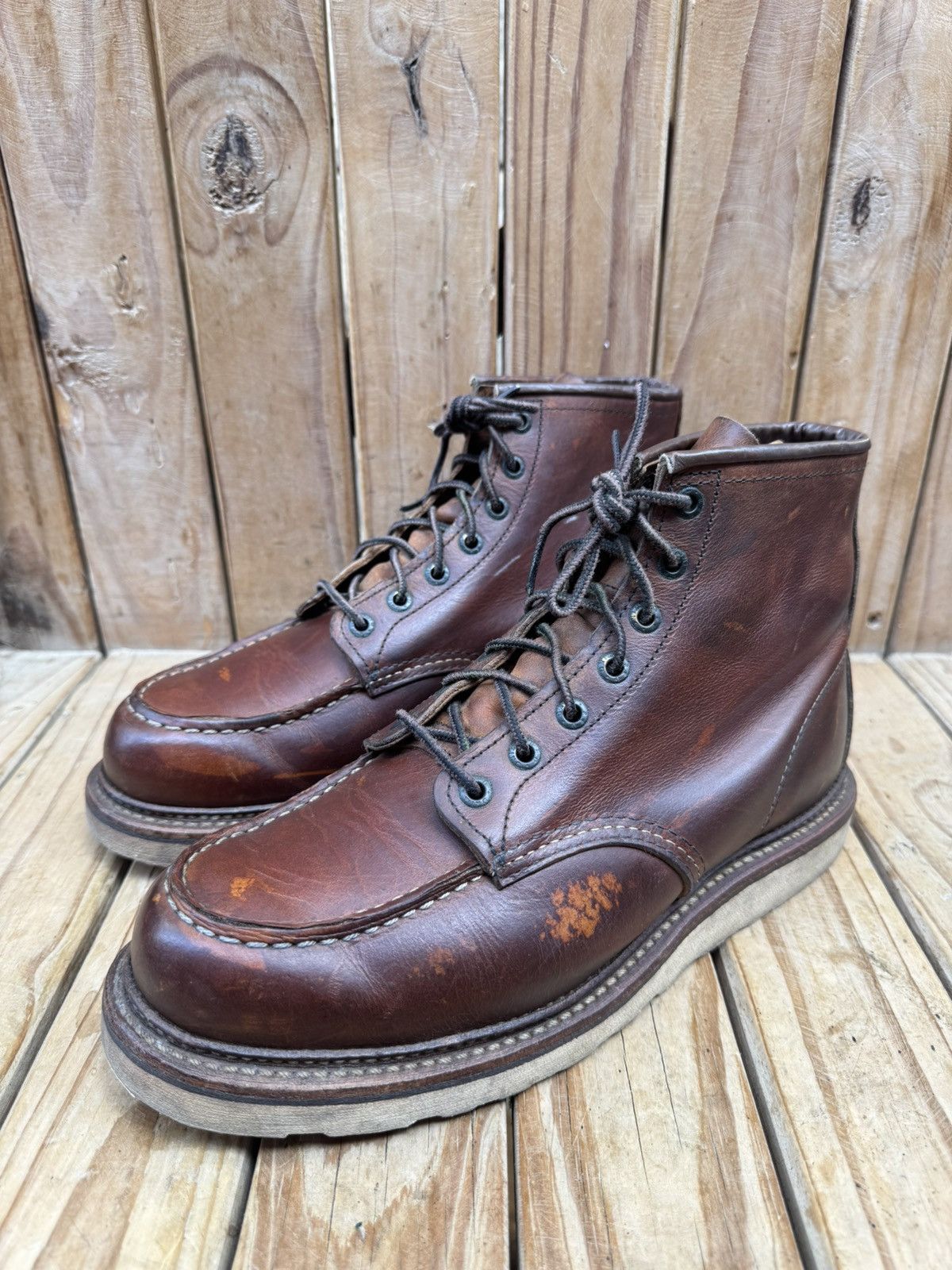Red Wing Red Wing 1907 Copper Rough Brown Boots UK 7.5 D | EUR 41.5 Size US 8.5 / EU 41-42 - 3 Thumbnail