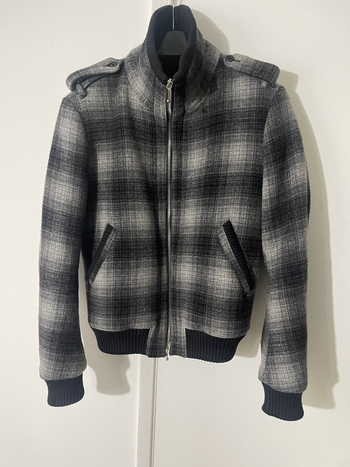 Alexander McQueen × MCQ × McQ Alexander McQueen Rare McQ Alexander McQueen Plaid Bomber Jacket Wool Size US M / EU 48-50 / 2 - 2 Thumbnail