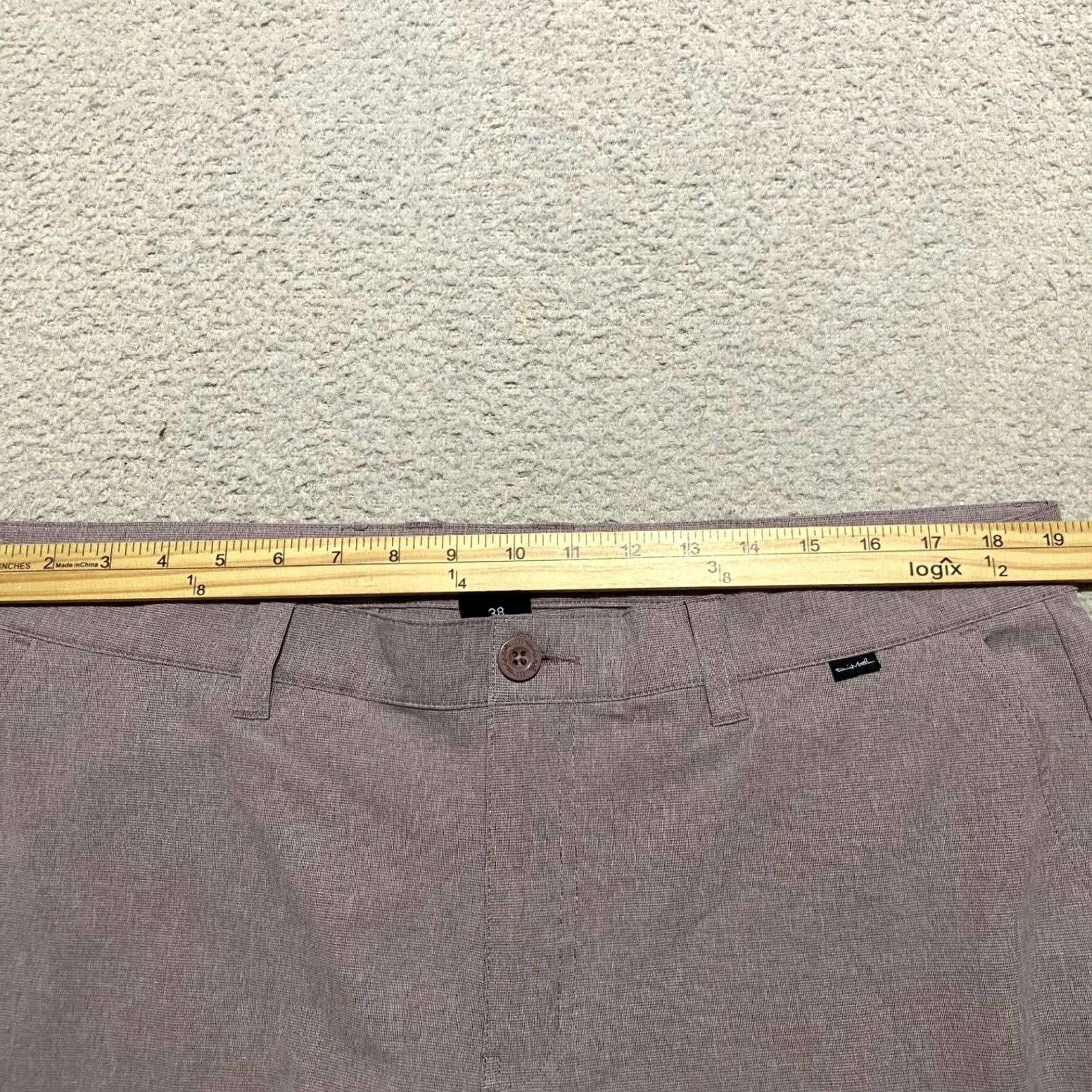 TravisMathew Travis Mathew Mens Shorts Gray Chino Inseam 10" Pockets Outdoor Casual Button Front Flat Front 38 Inseam 10 38 Gray Men Size US 38 / EU 54 - 6 Thumbnail