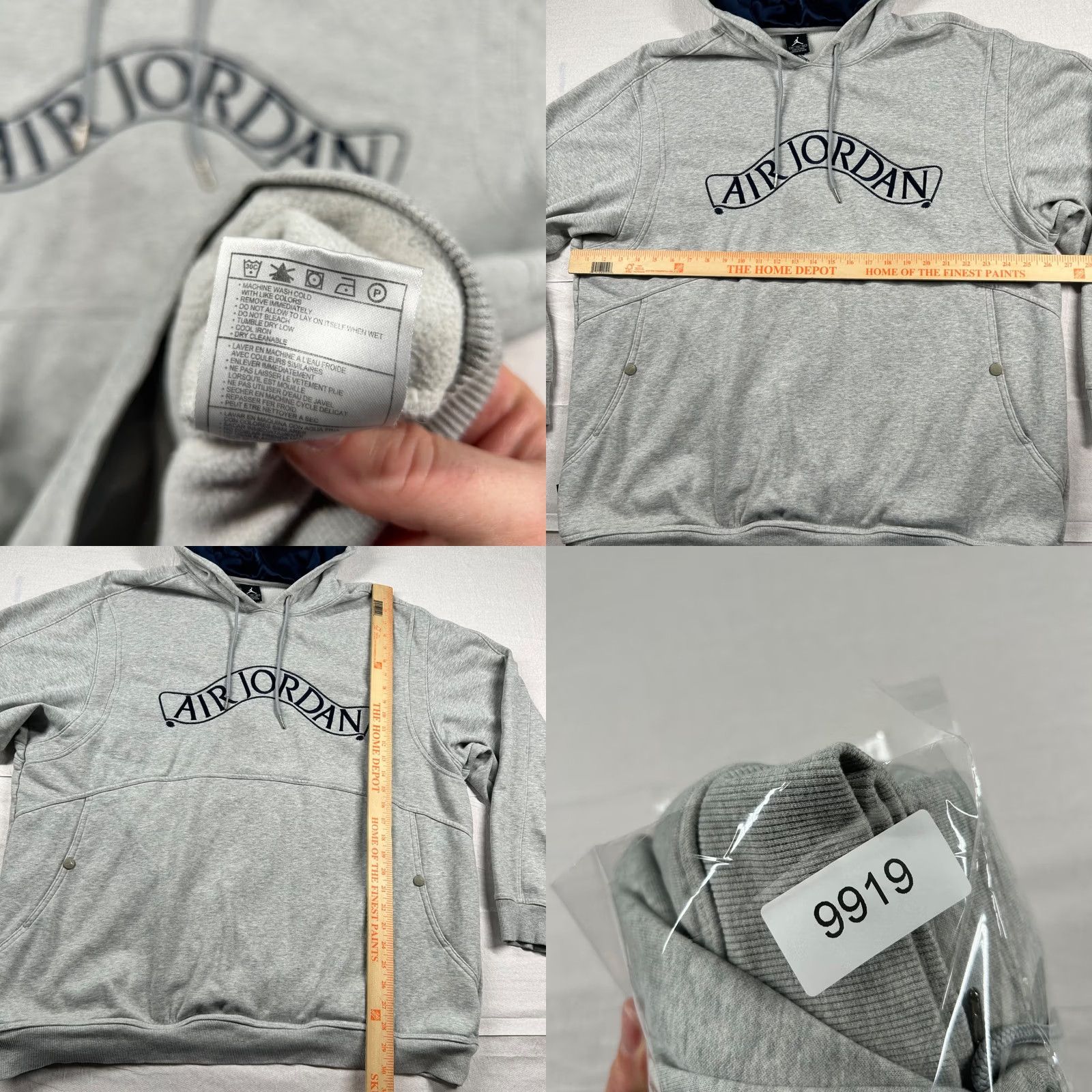 Jordan Brand VINTAGE Nike Air Jordan Hoodie Mens 2XL Embroidered Basketball Heather Gray Jumpman Y2K Shirt Pullover Size US XXL / EU 58 / 5 - 8 Thumbnail