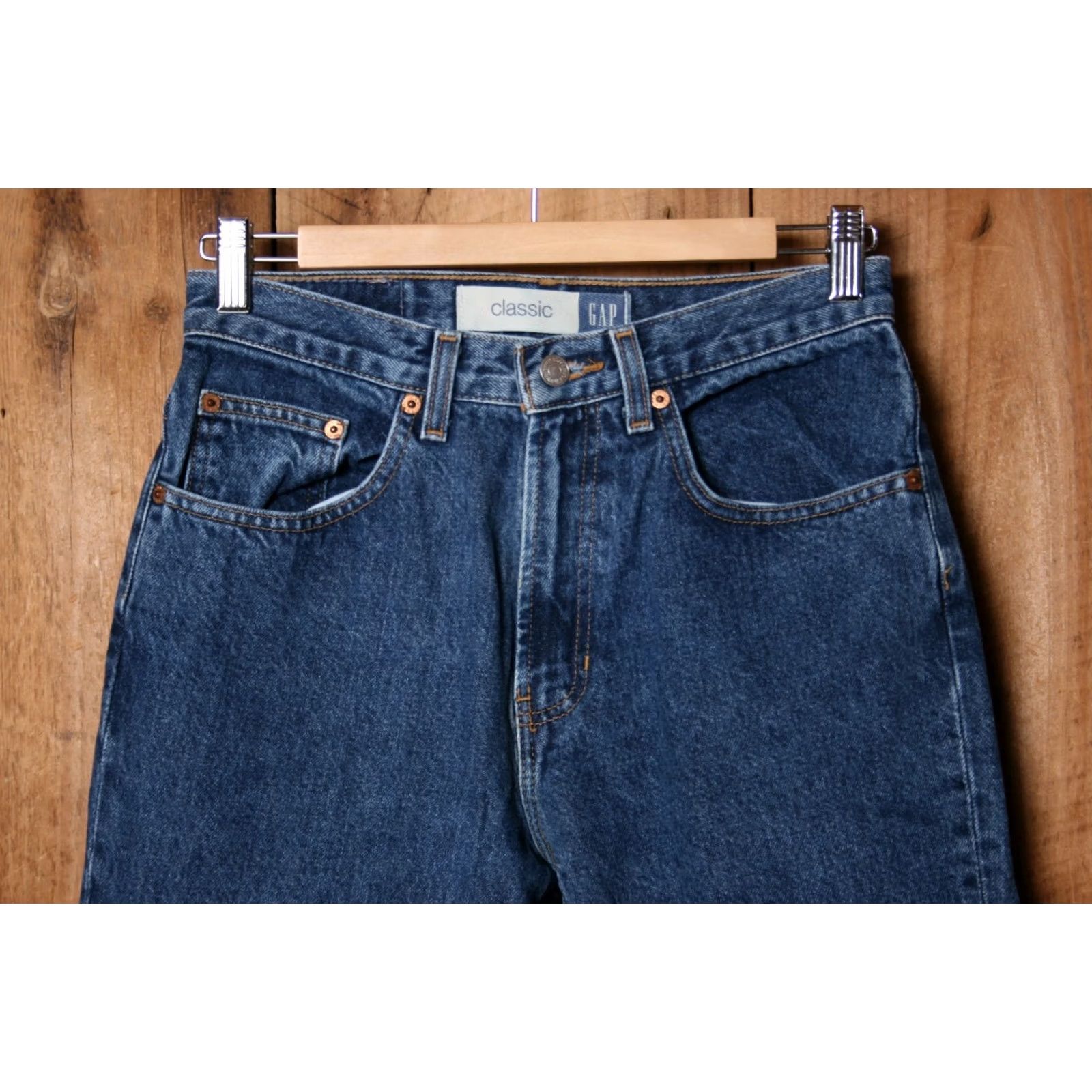 Gap VINTAGE Gap Classic Jeans - Blue Denim - High Waisted Tapered Leg, 26.5x31, Size 6R, Regular, Womens Size 28" / US 6 / IT 42 - 2 Thumbnail