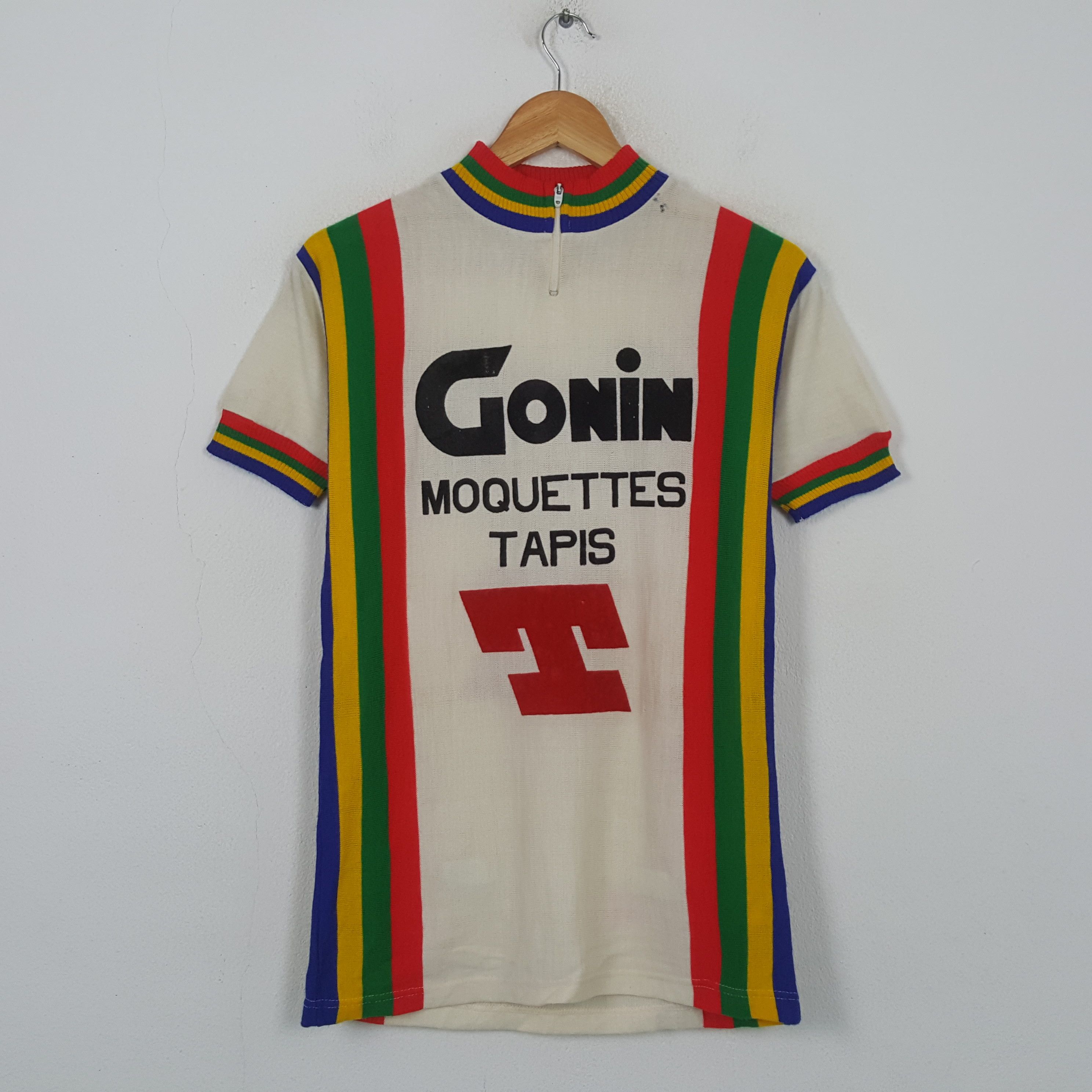 Vintage Vintage Gonin Moquettes Tapis T Cycling Jersey RR6 Size US XS / EU 42 / 0 - 1 Thumbnail