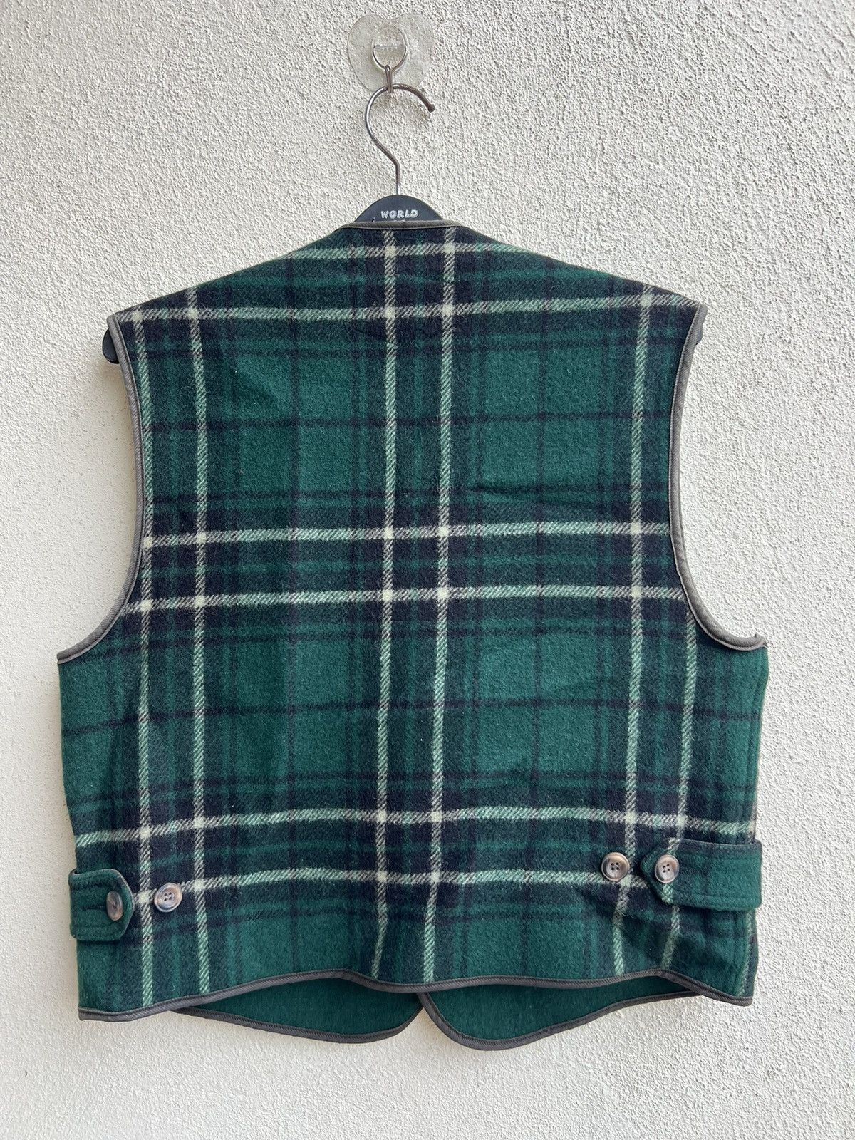 Vintage Vintage 80s Woolrich Wool Plaid Four Pocket Vest Size US M / EU 48-50 / 2 - 18 Thumbnail