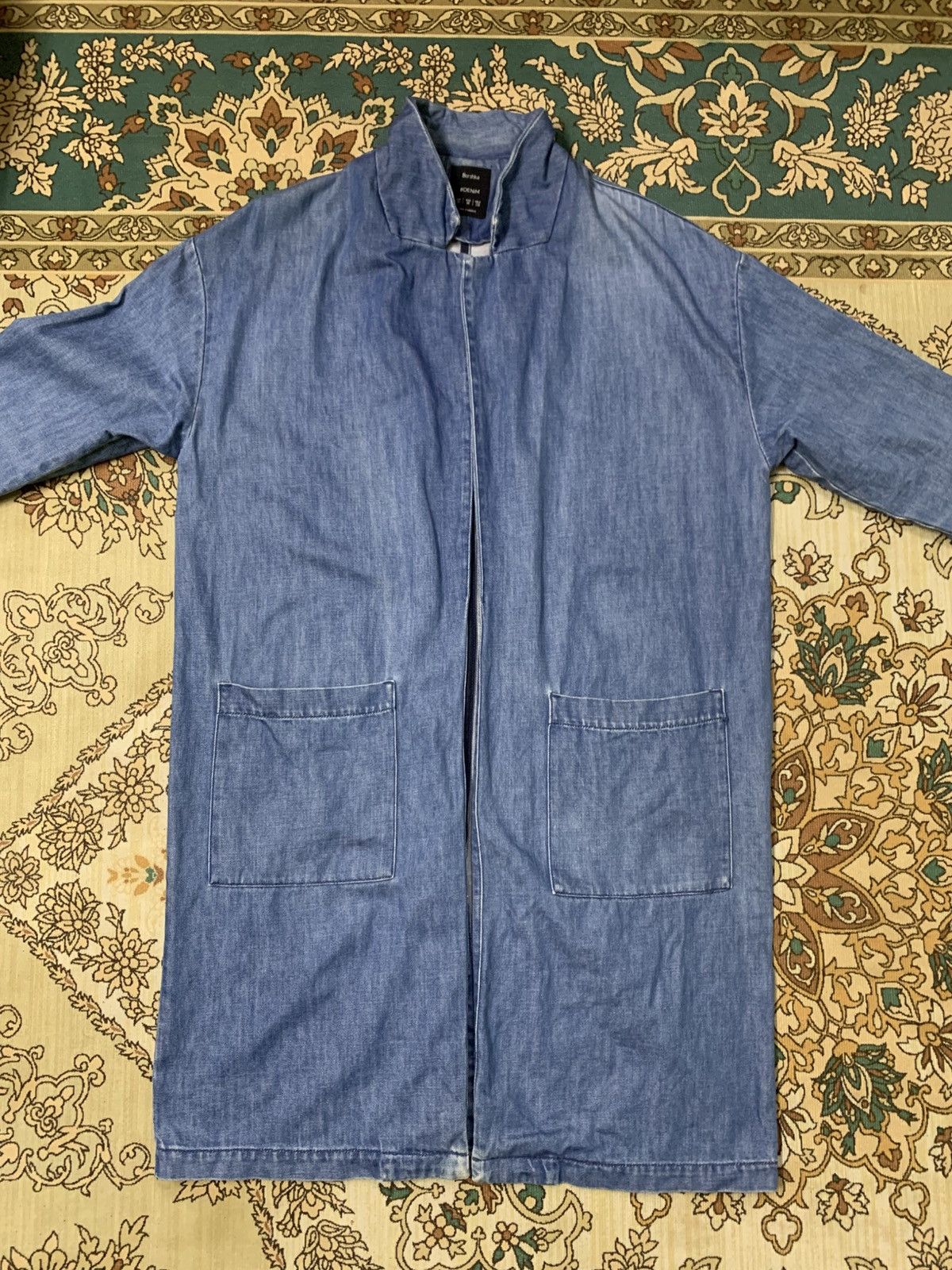 Bershka BERSHKA LONG JACKET DENIM Size US M / EU 48-50 / 2 - 6 Thumbnail