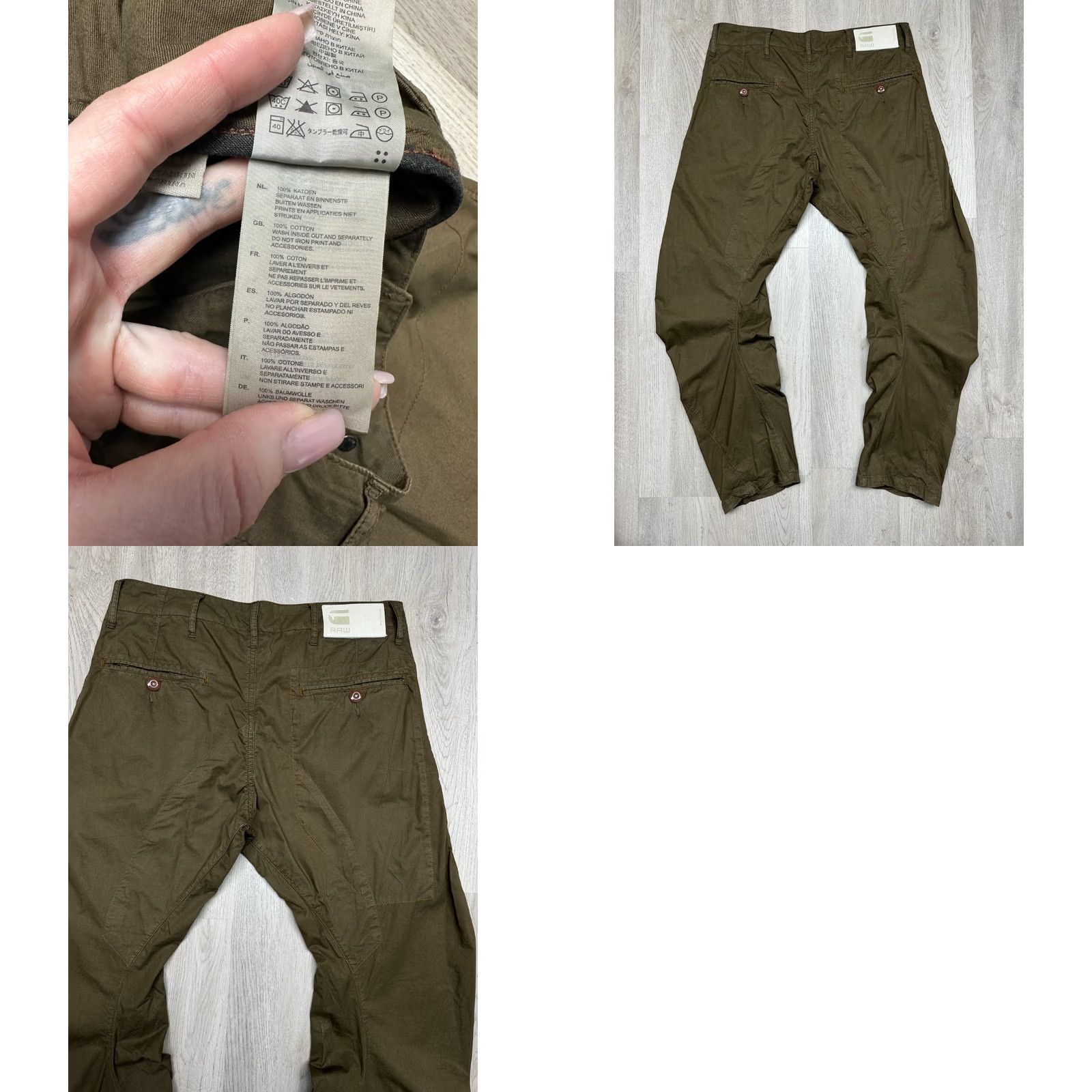 G-Star G-Star Raw Mens Omega Arc Chino Tapered Pants 34 Size US 34 / EU 50 - 8 Thumbnail