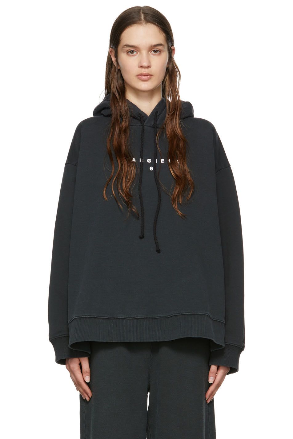 Maison Margiela MM6 Maison Margiela Vented Oversized Hoodie, Washed Black XL Size XL / US 12-14 / IT 48-50 - 7 Thumbnail