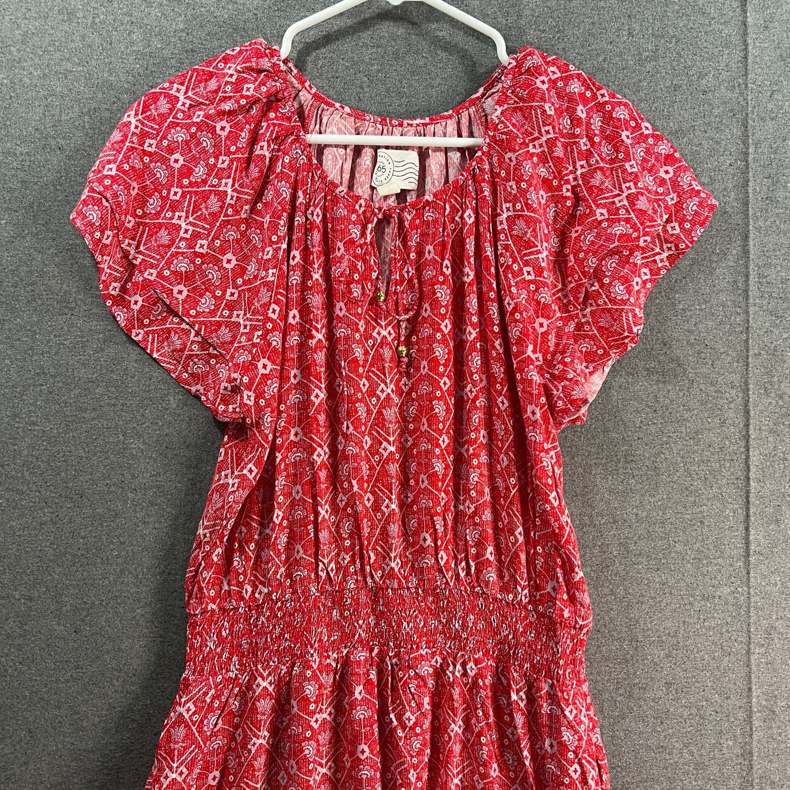 Other Destination 365 Short-Sleeve Midi Dress with Smo Red Size S / US 4 / IT 40 - 4 Thumbnail