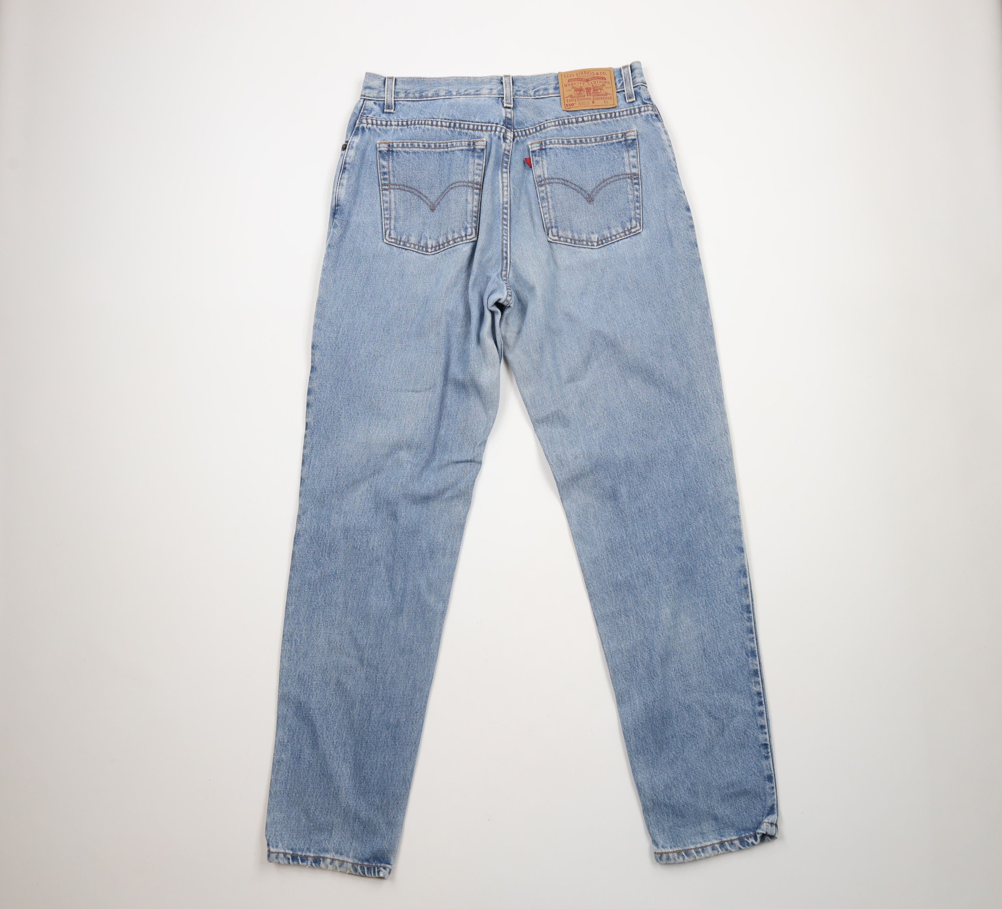 Levi's × Vintage Vintage Y2K 2000 Levis 550 Fit Tapered Leg Denim Jeans Blue Size 36" / US 14 / IT 50 - 9 Thumbnail