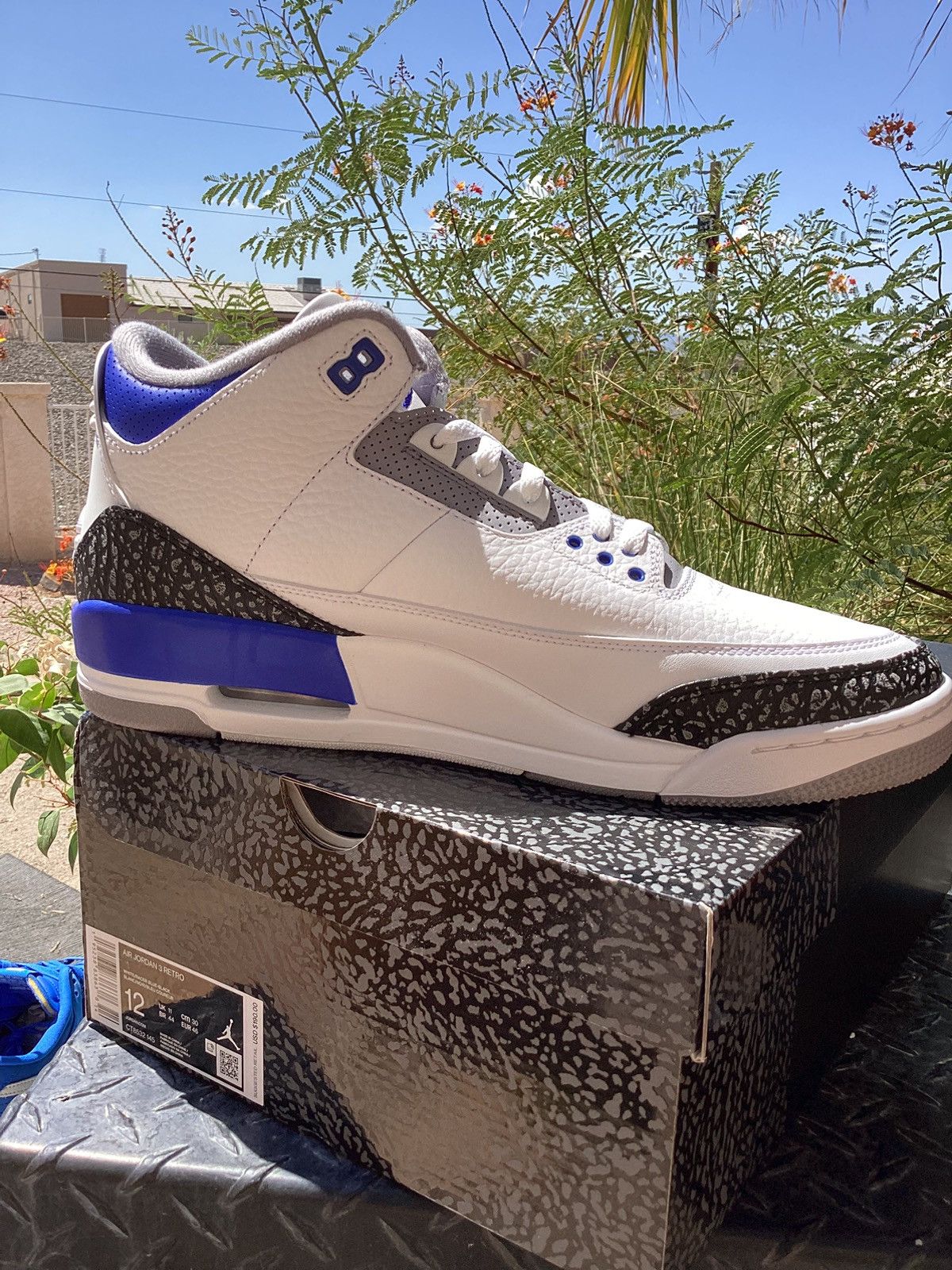 Jordan Brand Nike Air Jordan 3 Racer Blue CT8532-145 Men's US 12 NEW Size US 12 / EU 45 - 2 Thumbnail