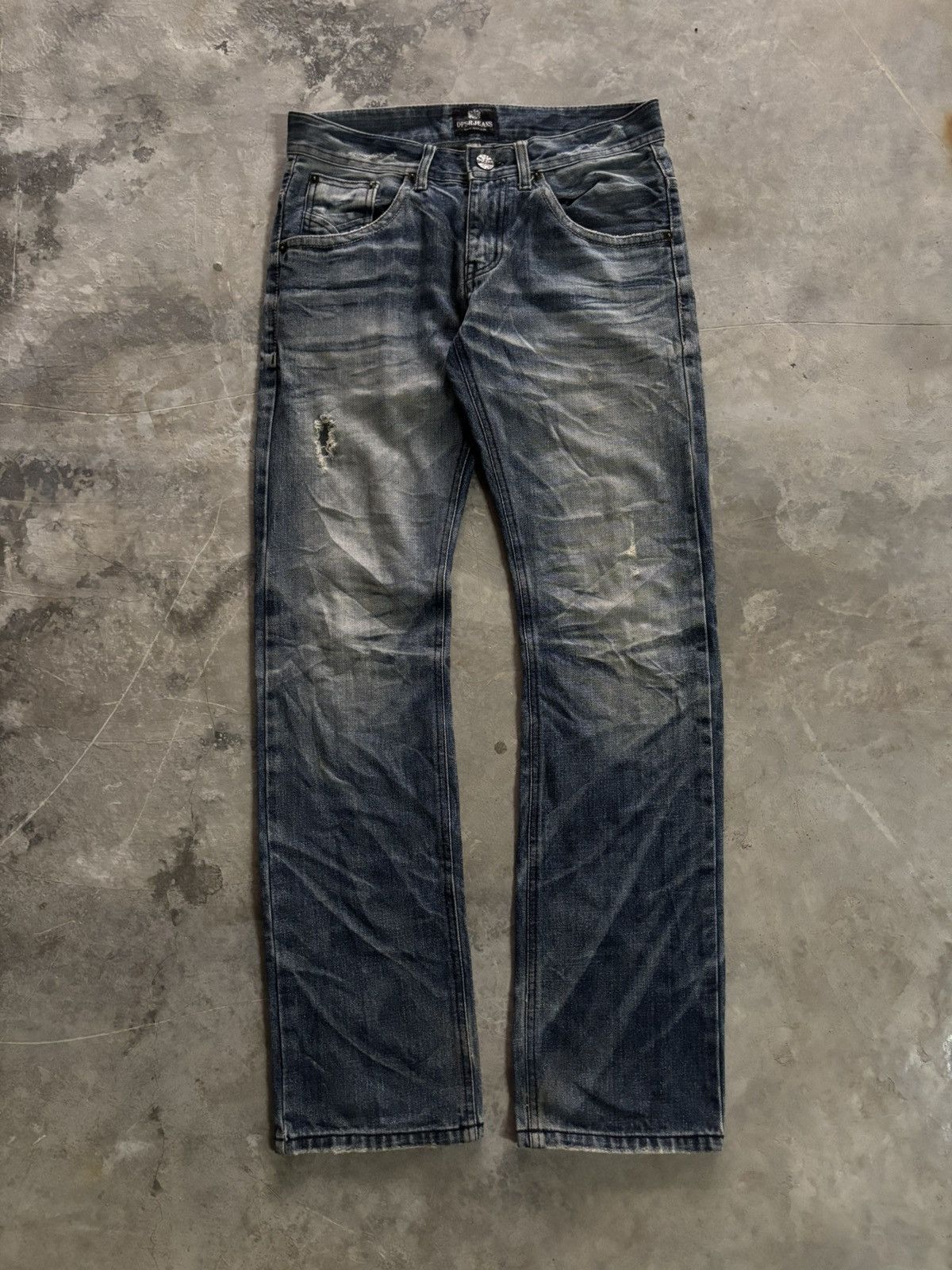 Japanese Brand DPSR JEANS DISTRESSED JAPANESE DENIM WASHED FADE PUNK GRUNGE Size US 32 / EU 48 - 1 Thumbnail