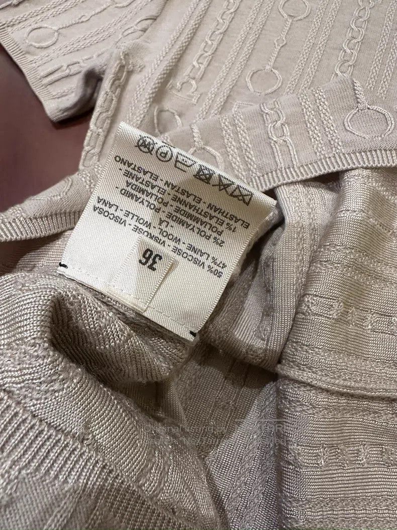 Hermes Hermes Chain Knit Short Sleeve Top Size XS / US 0-2 / IT 36-38 - 8 Thumbnail