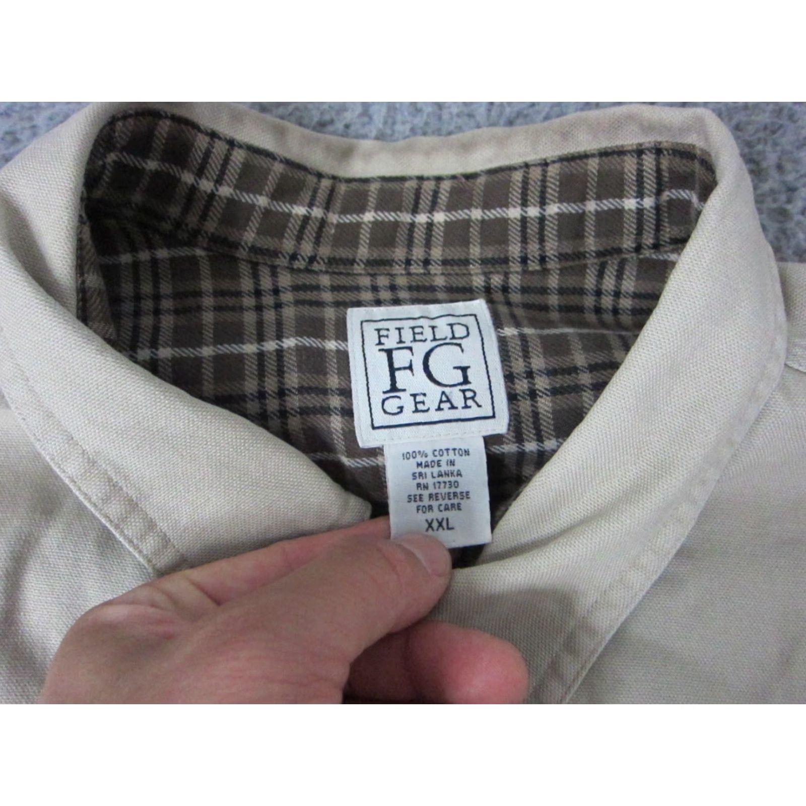 Vintage VINTAGE Field Gear Shirt Mens 2XL Brown Canvas Button-Up 80s 90s Lined Pockets Shirt Size US XXL / EU 58 / 5 - 6 Thumbnail