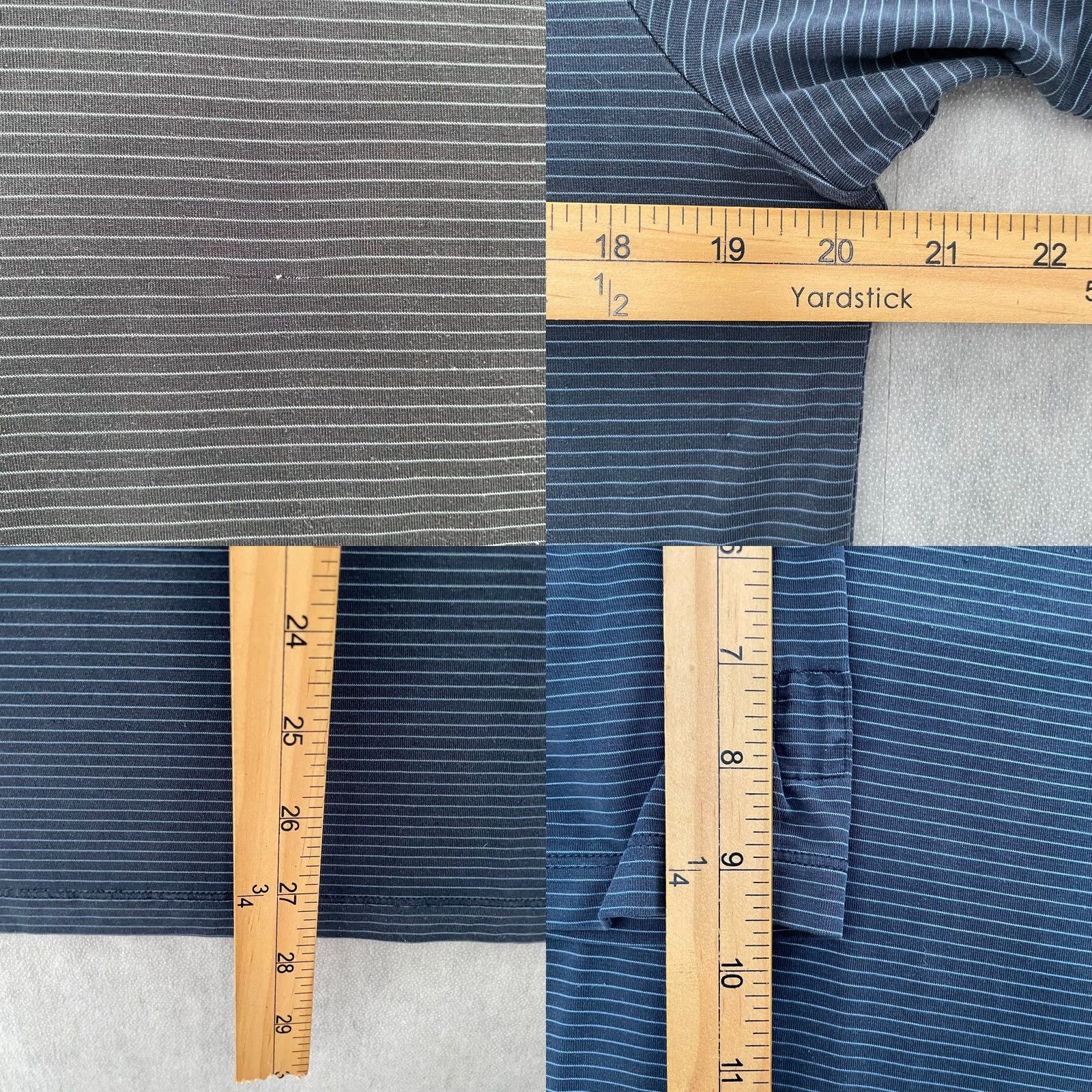 Vuori Vuori Shirt Adult Medium Blue Linear Tech Performance Tee Pocket Stretch Mens M Size US M / EU 48-50 / 2 - 8 Thumbnail