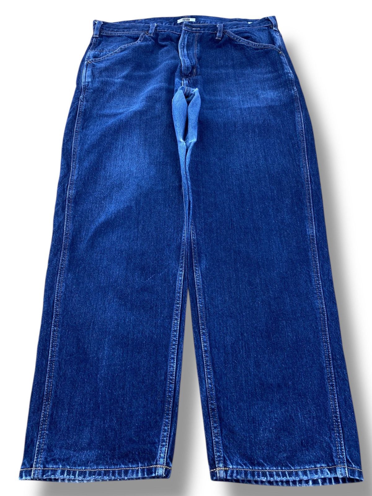 Uniqlo Uniqlo Blue Wash Denim Style Baggy Jeans Size US 38 / EU 54 - 1 Thumbnail