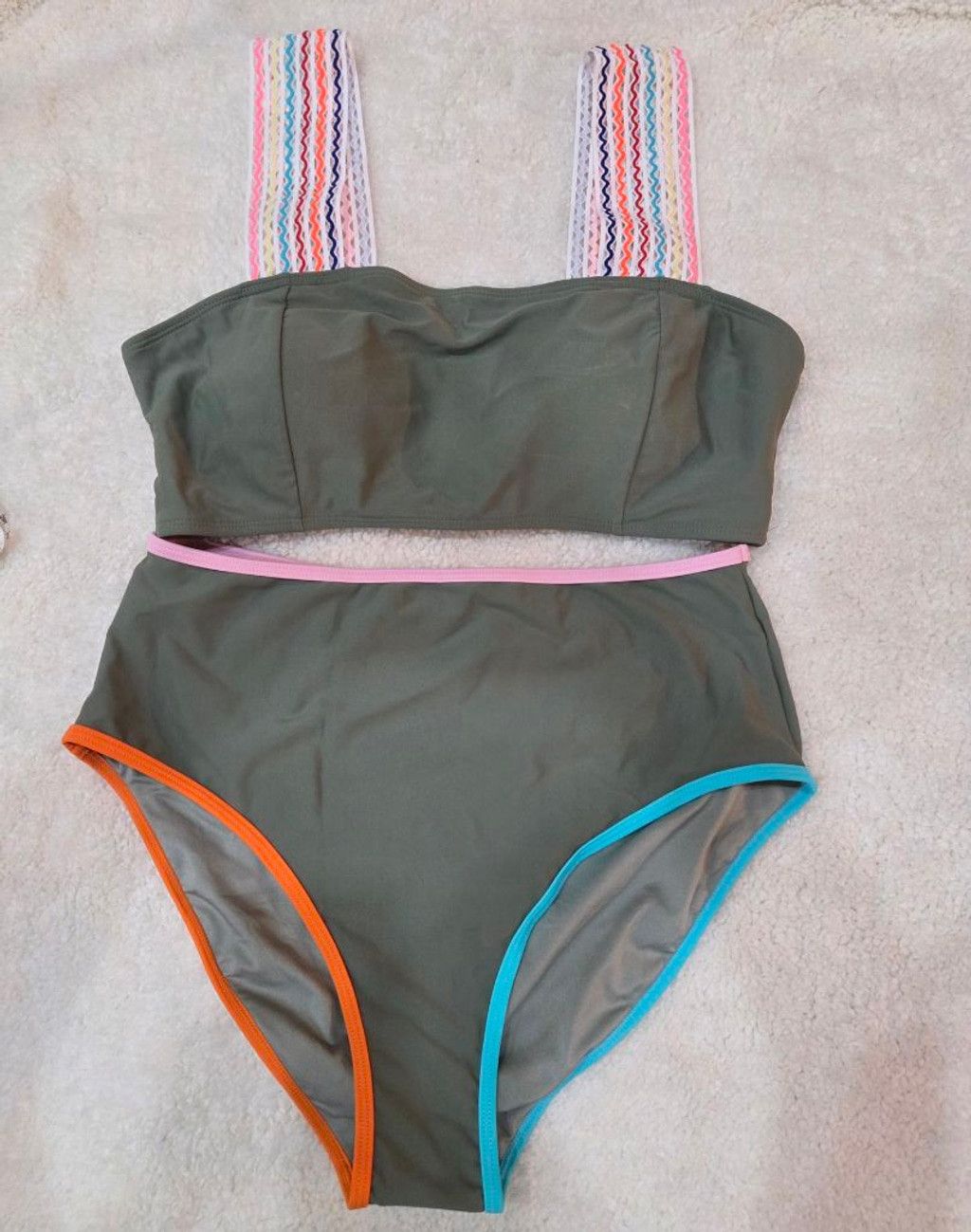 Other Women's Unbranded Green Multi-color Bikini Set Size L Size ONE SIZE - 2 Thumbnail