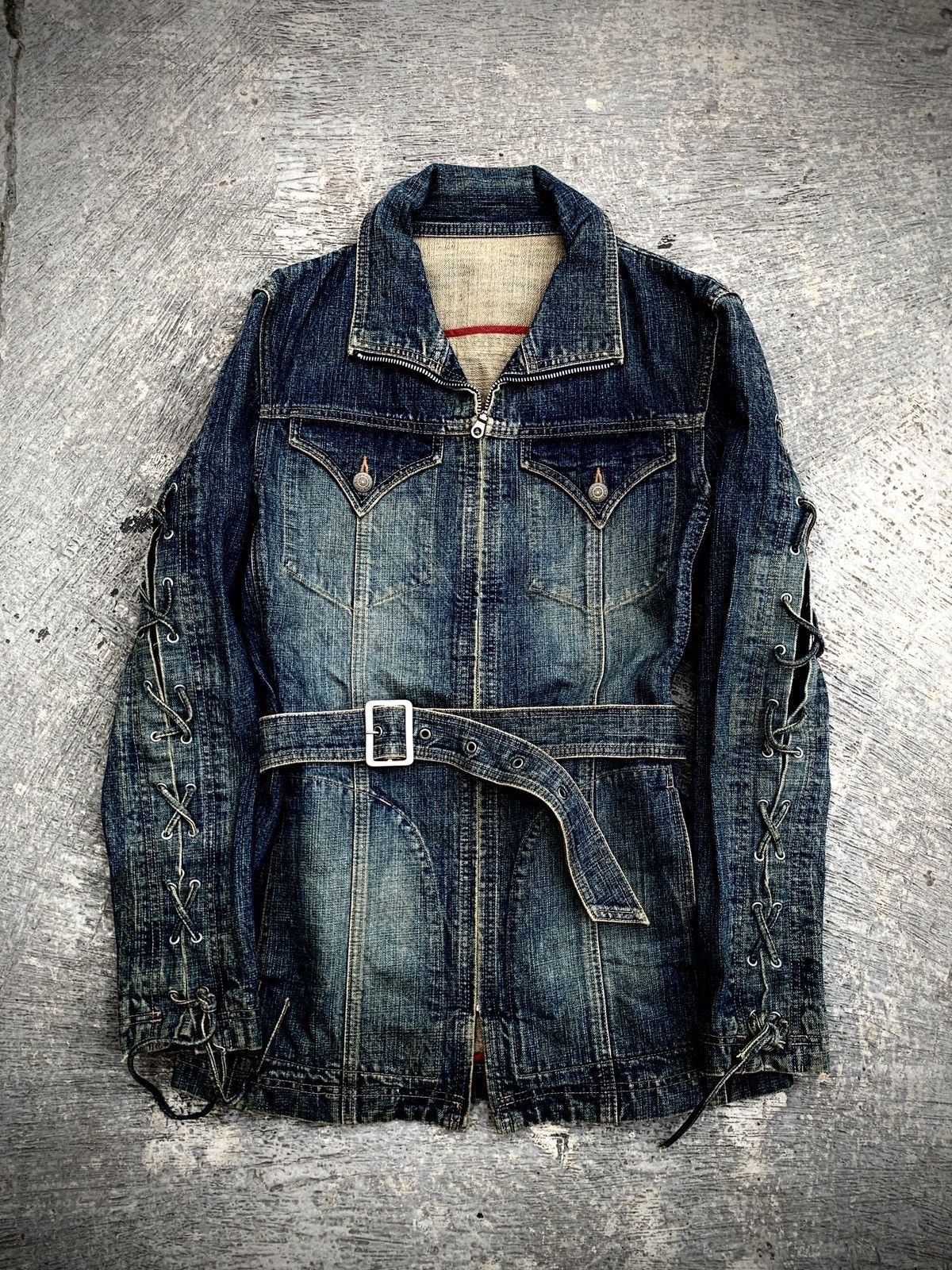 Tornado Mart RARE Tornado Mart lace up belt jacket Size US M / EU 48-50 / 2 - 1 Thumbnail