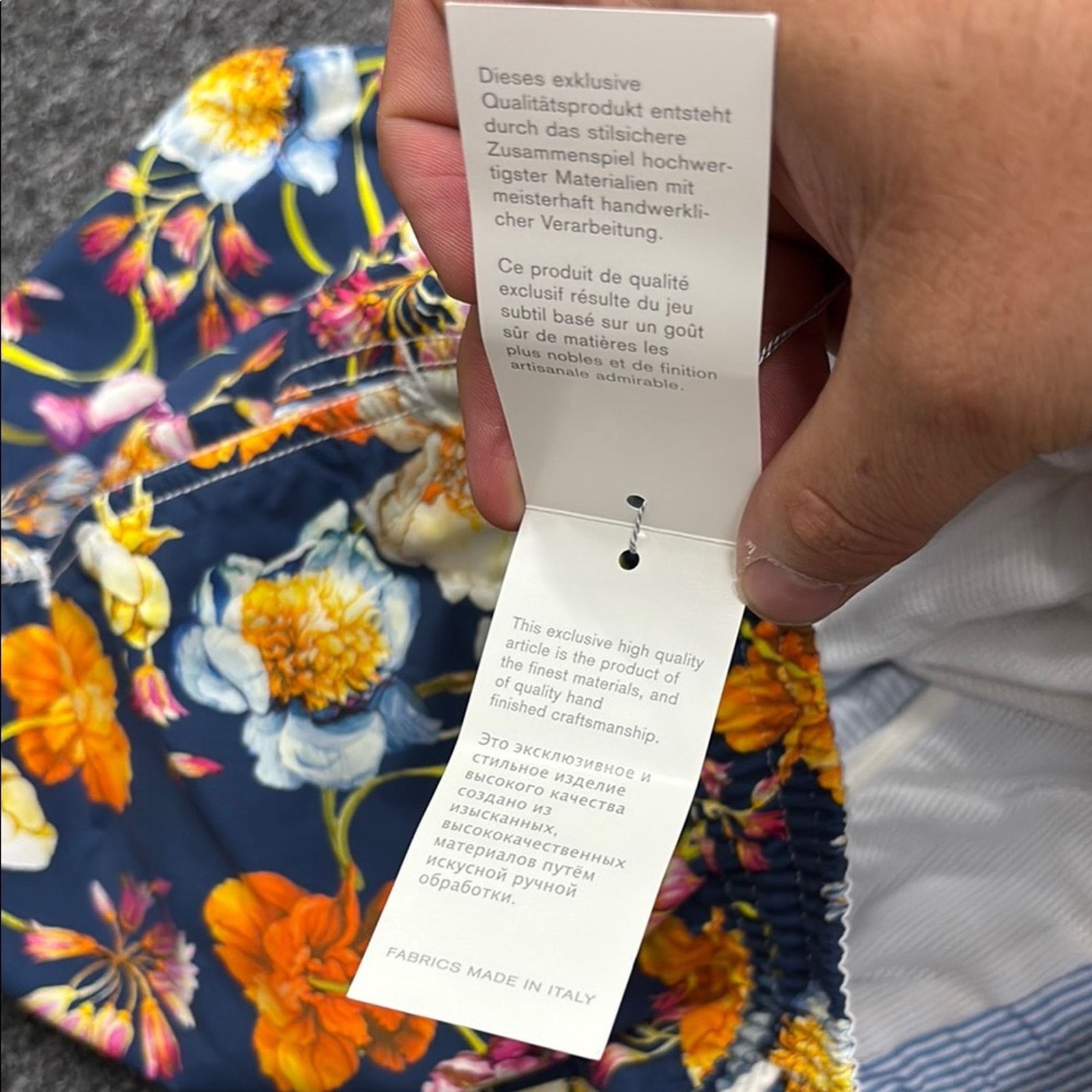 Other NWT Van Laack Floral Men's Swim Trunks - Navy Orange Size M Size US 32 / EU 48 - 7 Thumbnail