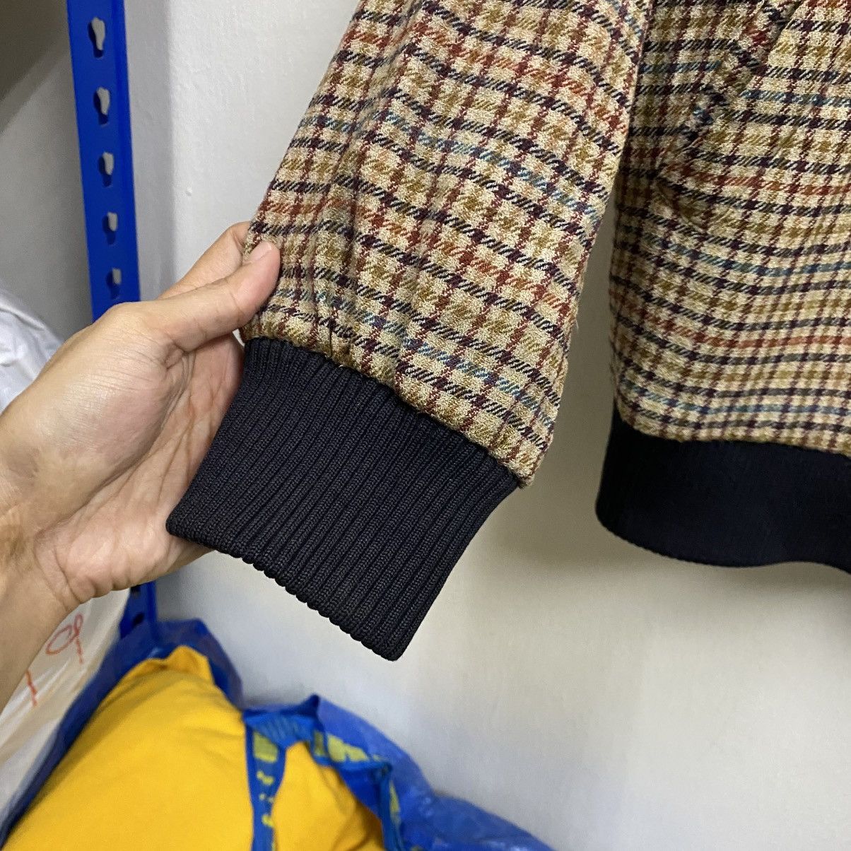 Pierre Cardin Pierre Cardin houndstooth bomber jacket in wool tweed Size US S / EU 44-46 / 1 - 6 Thumbnail