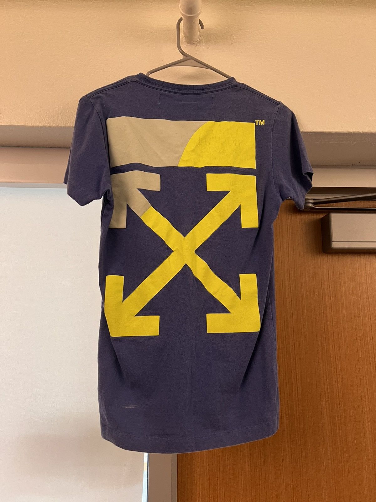 Off-White Off white x tee 2013 Virgil Abloh XXS Blue/Yellow Size US XXS / EU 40 - 2 Thumbnail
