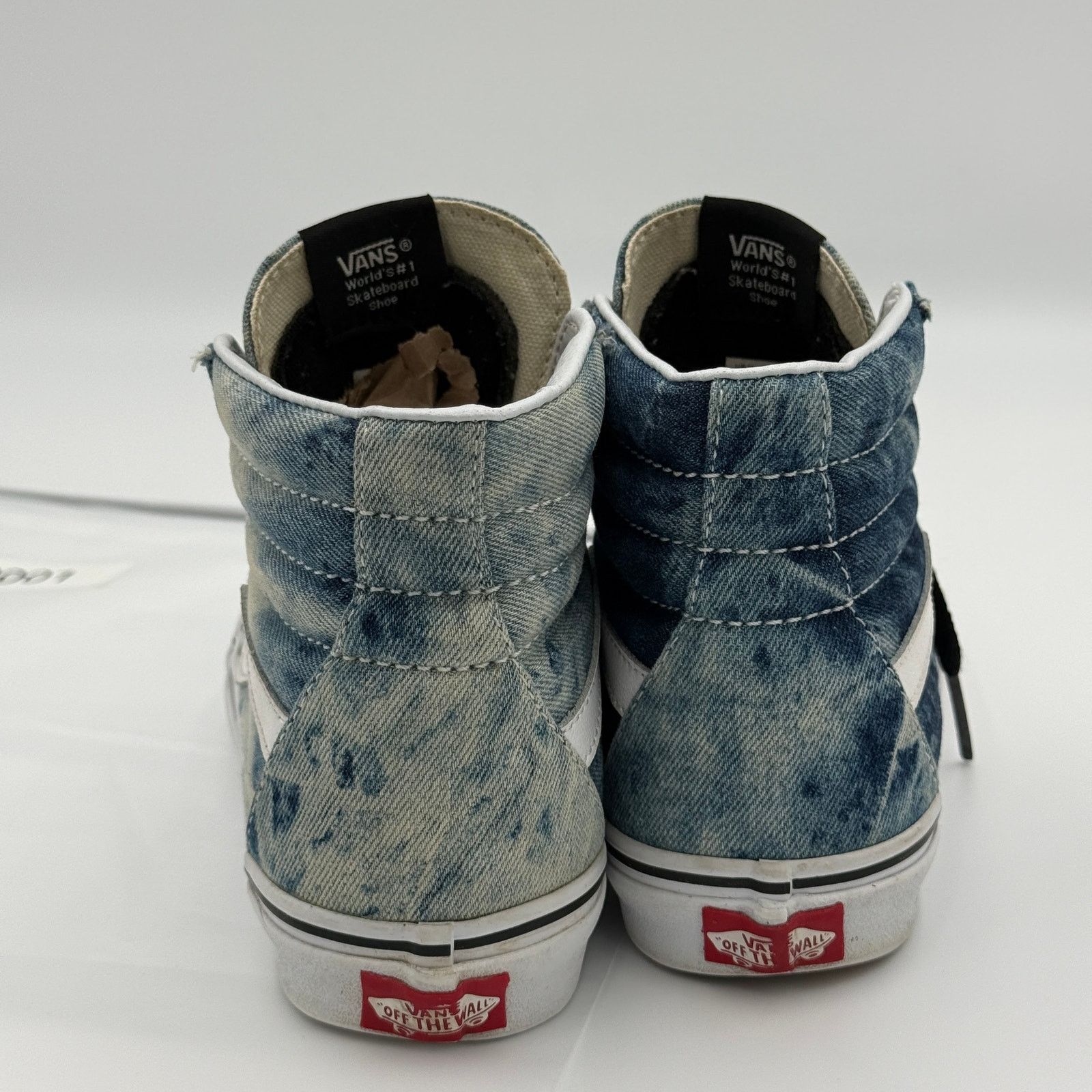Vans ans Sk8-Hi Acid Wash Denim High Top Sneakers Size 6.5 Size US 6.5 / IT 36.5 - 5 Thumbnail