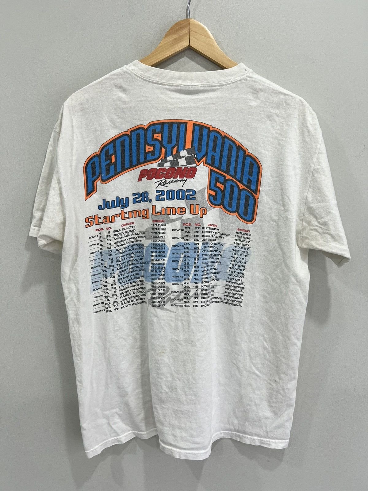 Vintage Vintage Pennsylvania 500 Racing Tee Shirt Size US L / EU 52-54 / 3 - 2 Thumbnail