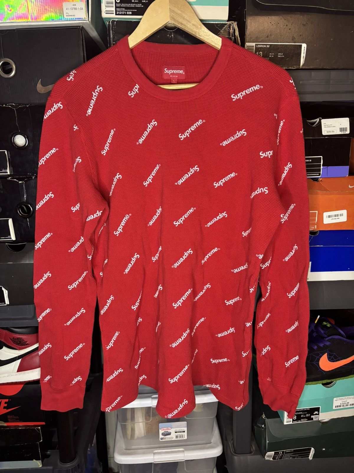 Supreme Supreme Thermal Sweater Red Size US L / EU 52-54 / 3 - 1 Thumbnail