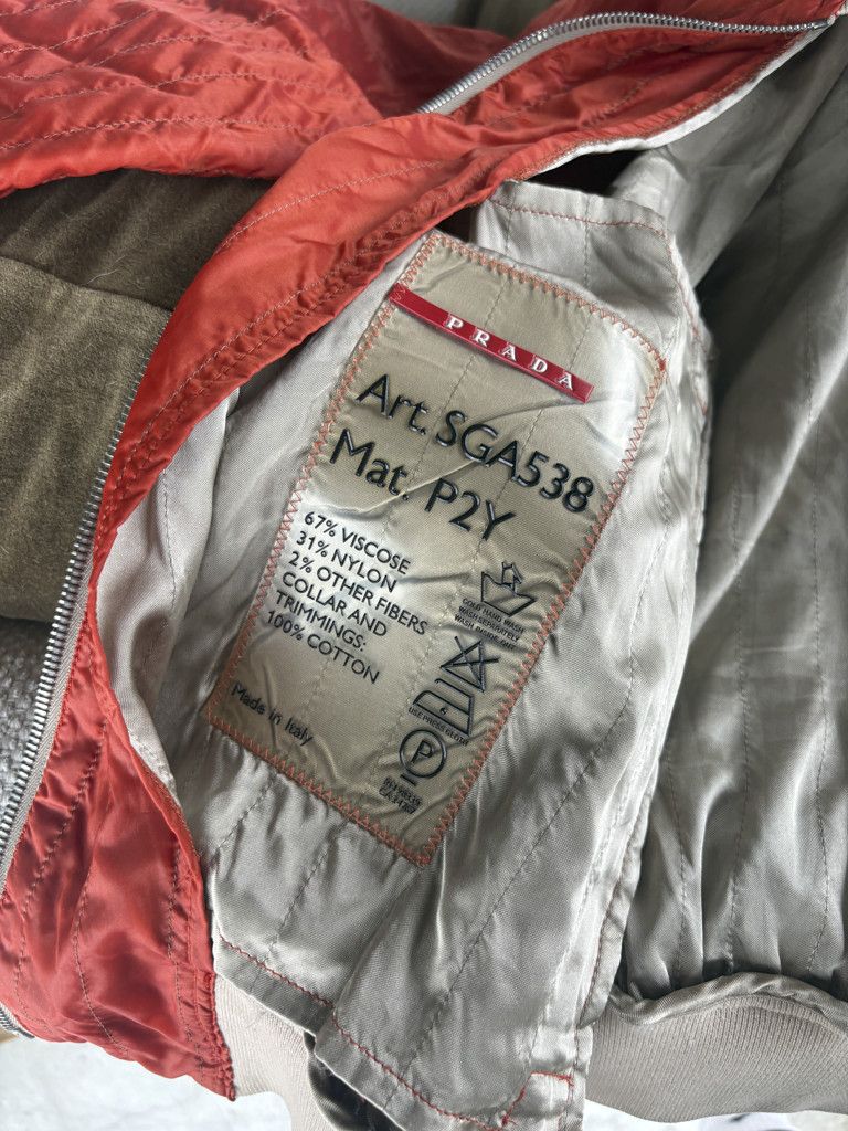 Prada Orange Nylon Racing Bomber Jacket Size US M / EU 48-50 / 2 - 8 Thumbnail