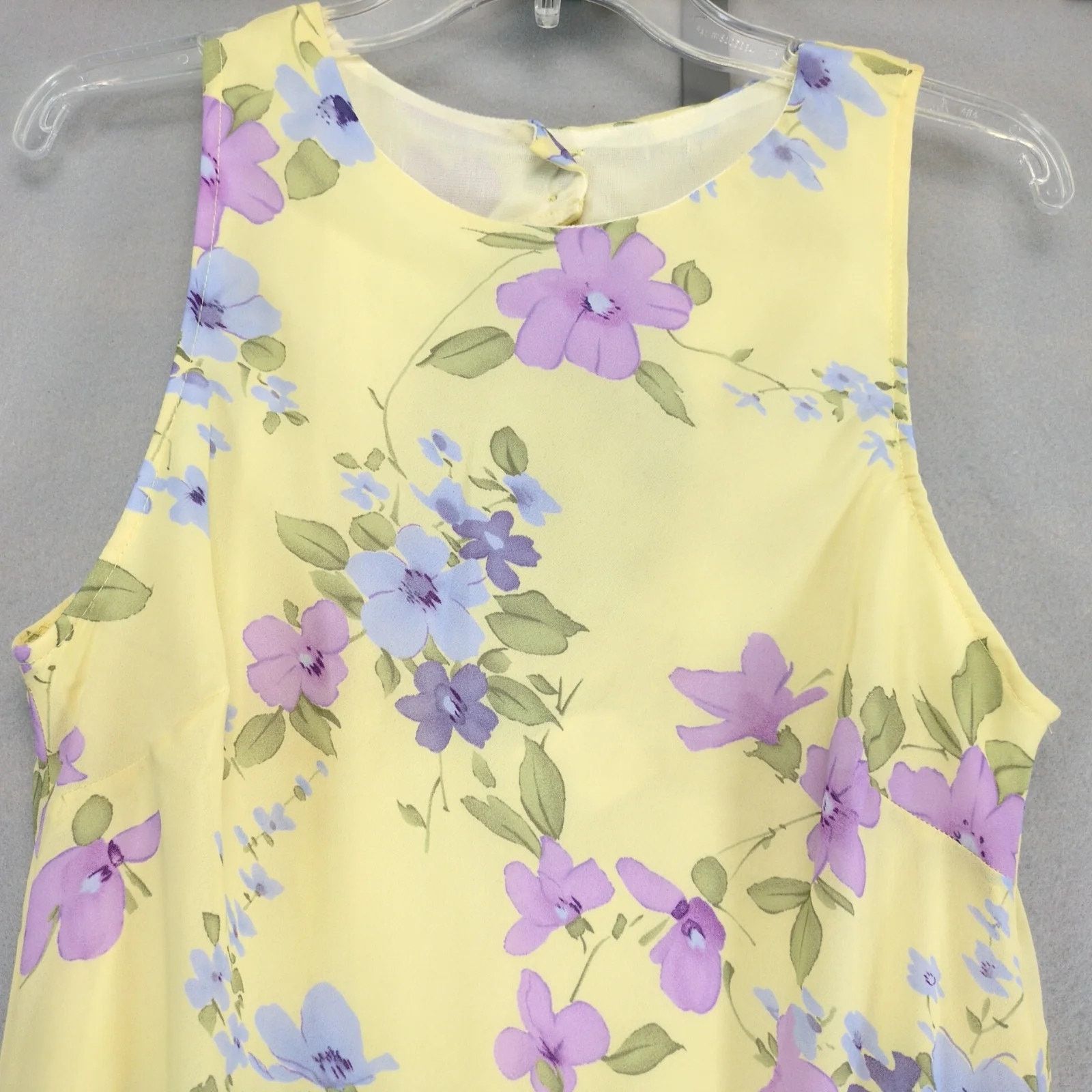 Vintage California Concepts Yellow Floral Sleeveless Maxi Dress Sz11 Size M / US 6-8 / IT 42-44 - 8 Thumbnail