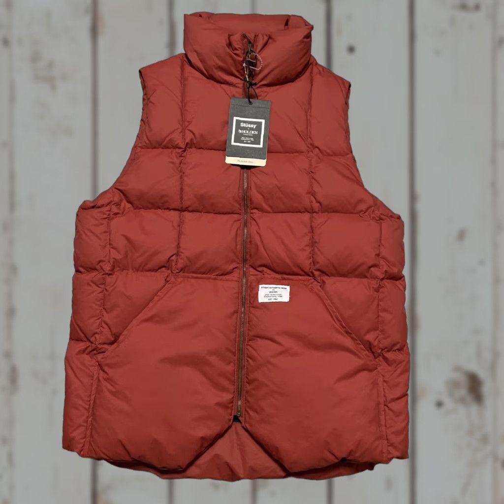Vintage Stussy x Holden Packable Quilted Puffer Down Fill Vest M NWT Burnt Nylon Unisex Adults 90s Y2K Streetwear Sk8er Vest Mens Size US M / EU 48-50 / 2 - 1 Thumbnail