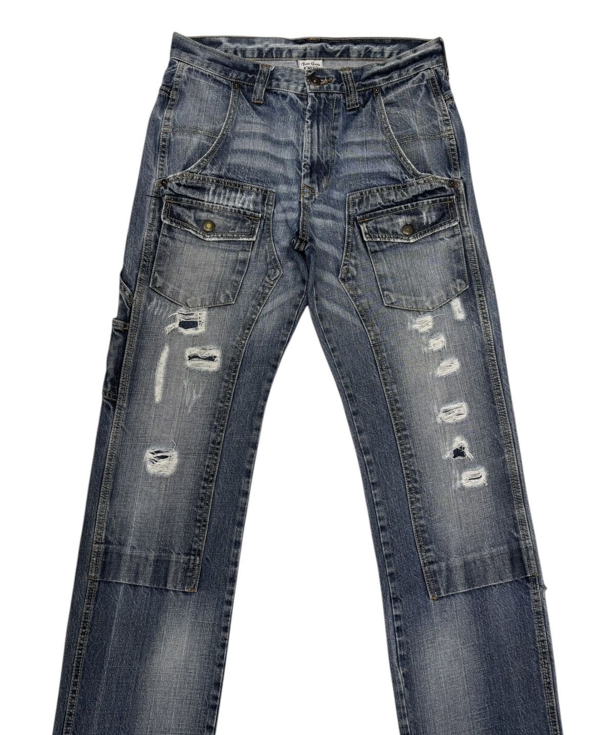 Japanese Brand × Kapital Vintage Double Knee Jeans Multi Pocket Free Gate Distressed Size US 30 / EU 46 - 2 Thumbnail