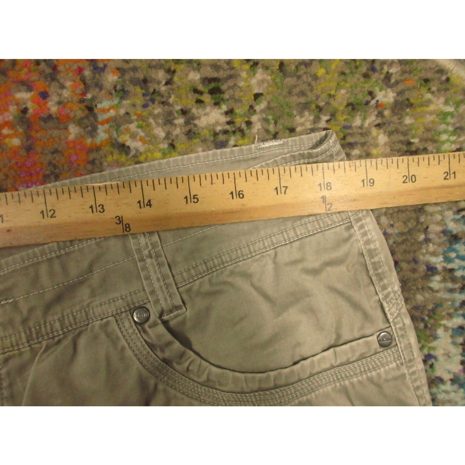 Vintage Kuhl Pants Mens 36x32 Tan Desperado Hiking Performance Stretch Cotton Khakis Regular Straight Leg Pockets Elastic Waist Brown 36 in Inseam Size US 36 / EU 52 - 6 Thumbnail