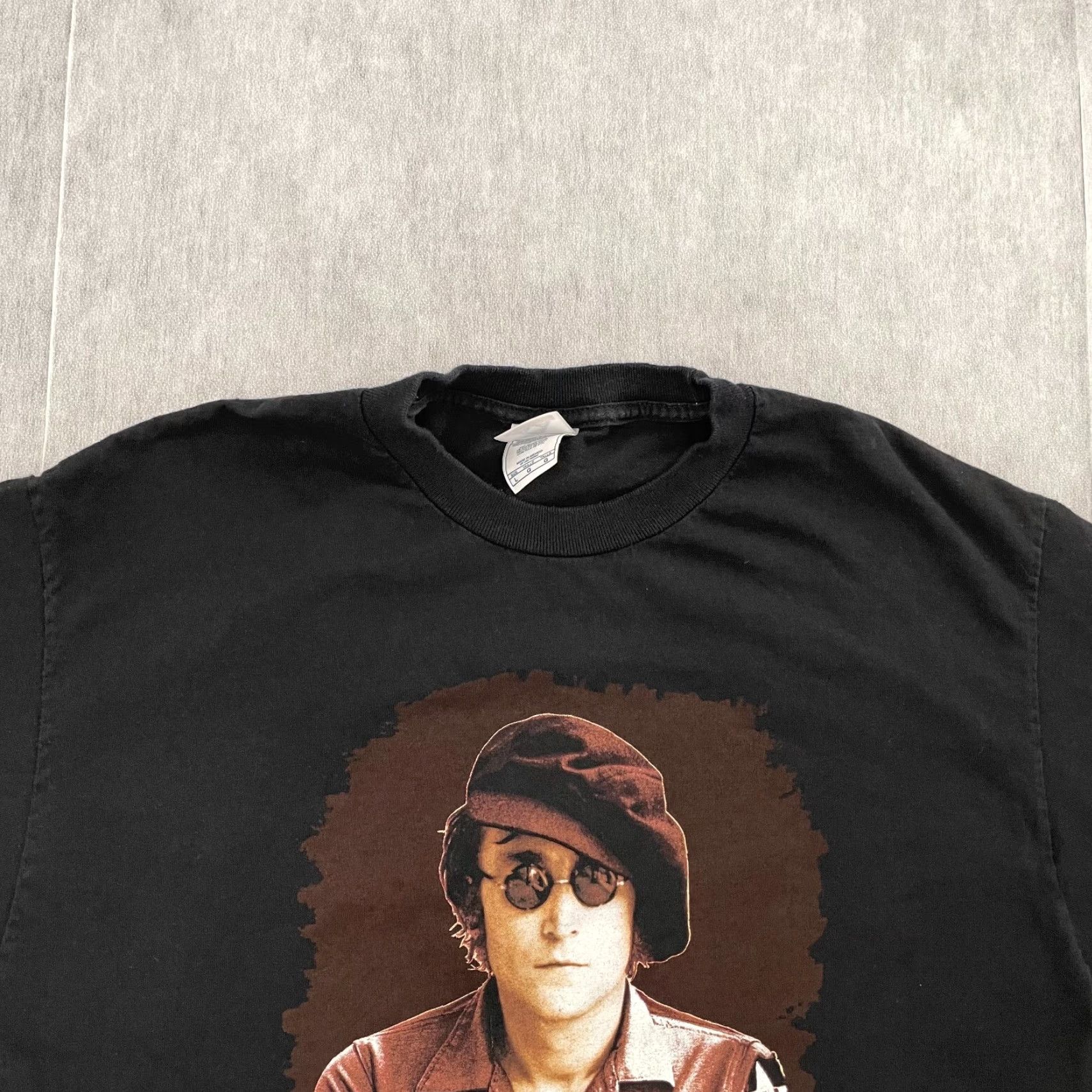 Logo 7 VINTAGE John Lennon Military T-Shirt Adult Large Black Graphic Print 2005 US Army Mens L Size US L / EU 52-54 / 3 - 3 Thumbnail