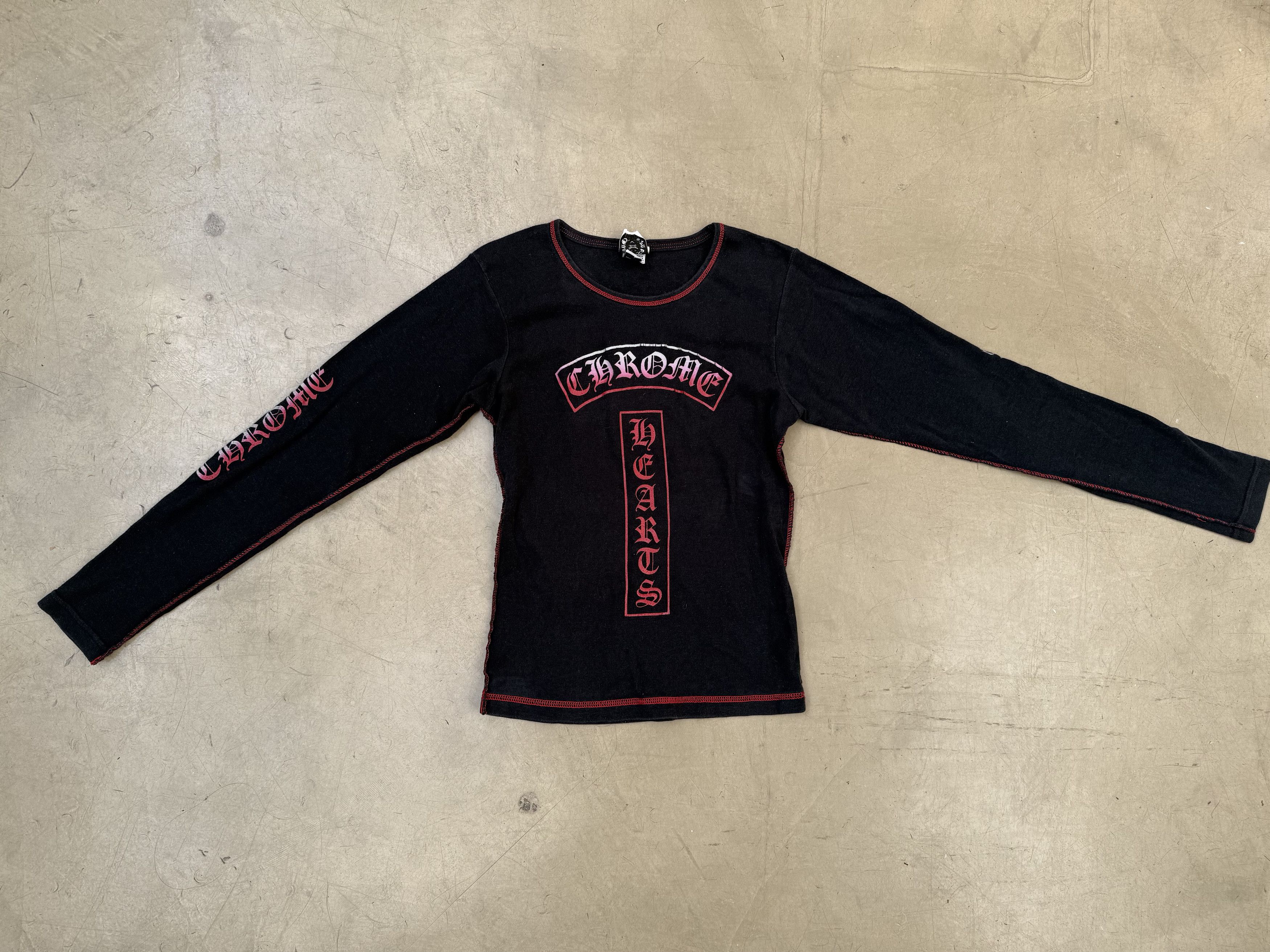 ★Chrome Hearts★33 Roller Skate HorseShoe Jersey BLACK Chrome Hearts - 33 Horseshoe Roller Skate Jersey Tee - Size