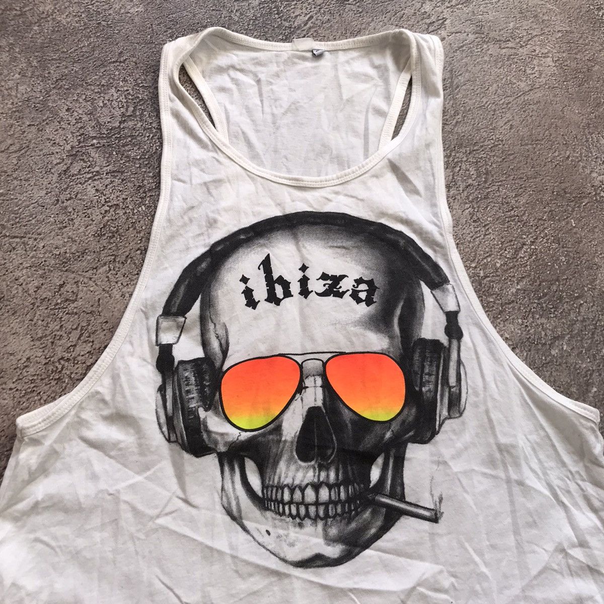 Vintage Y2K Vintage Ibiza Skull Graphic Tank Top Rave Streetwear M Size US M / EU 48-50 / 2 - 3 Thumbnail