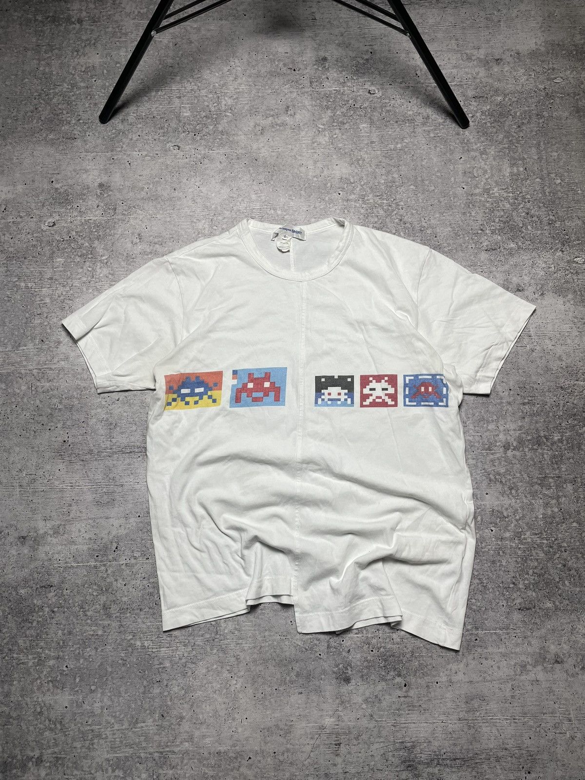 Comme des Garcons Comme des Garcons Homme Plus PixelGraphic Tee White Japan Size US L / EU 52-54 / 3 - 1 Thumbnail
