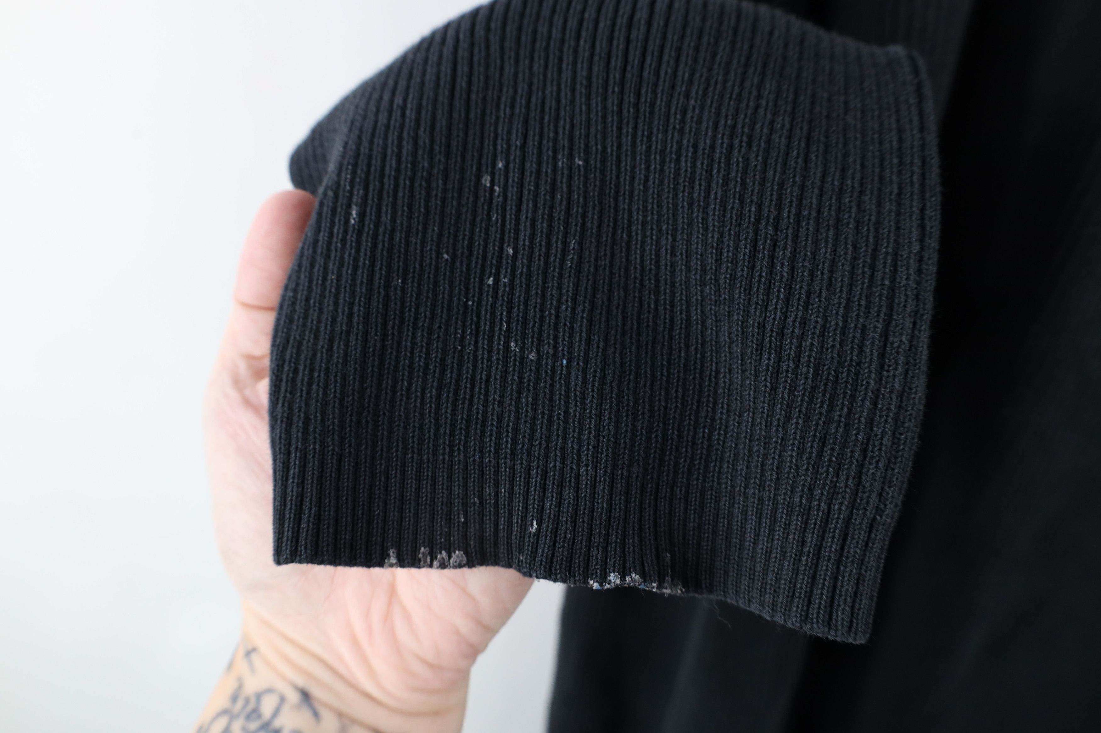 Harley Davidson × Vintage Vintage 90s Harley Davidson Out Ribbed Knit Sweater Black Size 3XL / US 20-22 - 7 Thumbnail