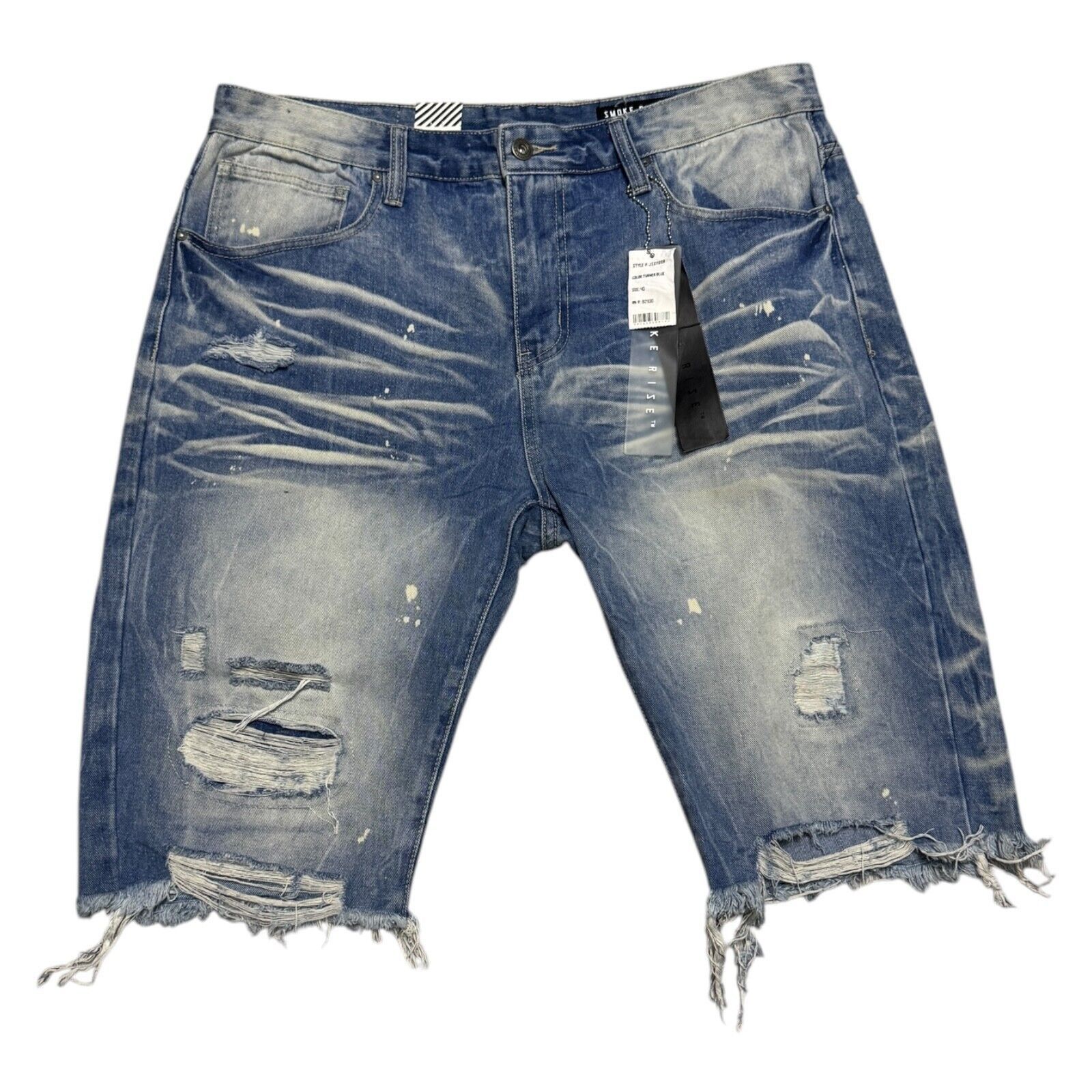 Smoke Rise NWT SMOKE RISE Distressed Summer Denim Jean Shorts Jorts XL Size US 39 - 1 Thumbnail