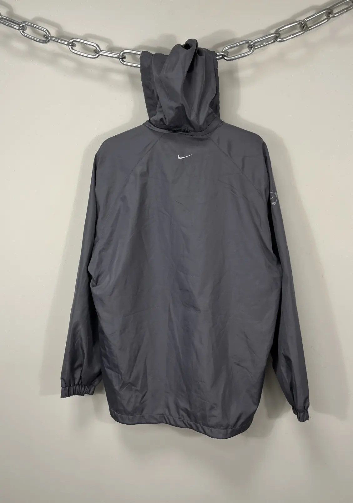 Nike × Vintage Vintage Nike Y2K Drill Retro Hype Hooded Windbreaker Jacket Size US XL / EU 56 / 4 - 16 Thumbnail