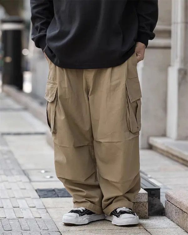 Japanese Brand Multi-pocket street loose casual straight cargo trousers Size US 32 / EU 48 - 1 Thumbnail